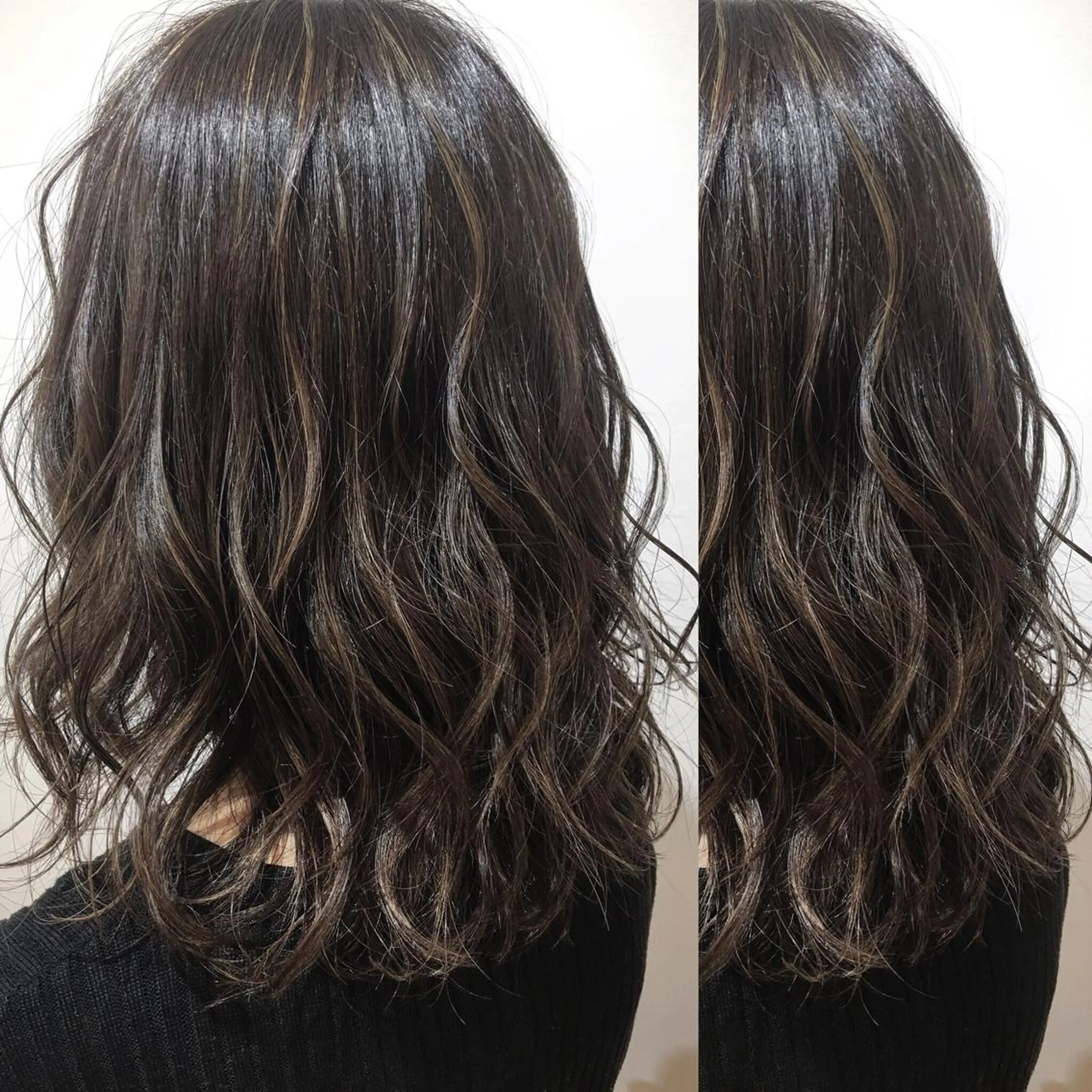 セミロング カラー box  mico. mutsumiのヘアスタイル