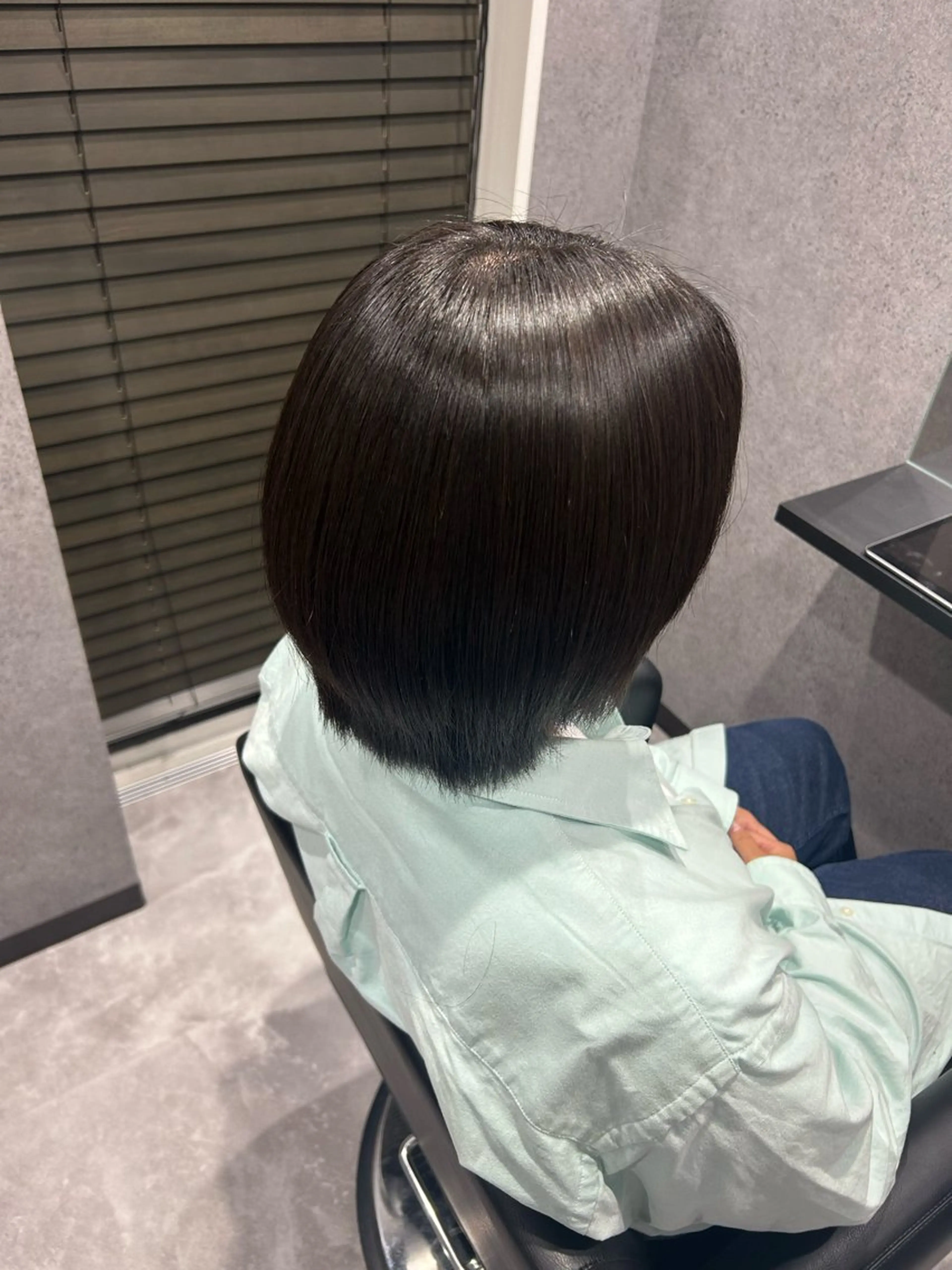 ショート 縮毛矯正 佐野 彩音のヘアスタイル