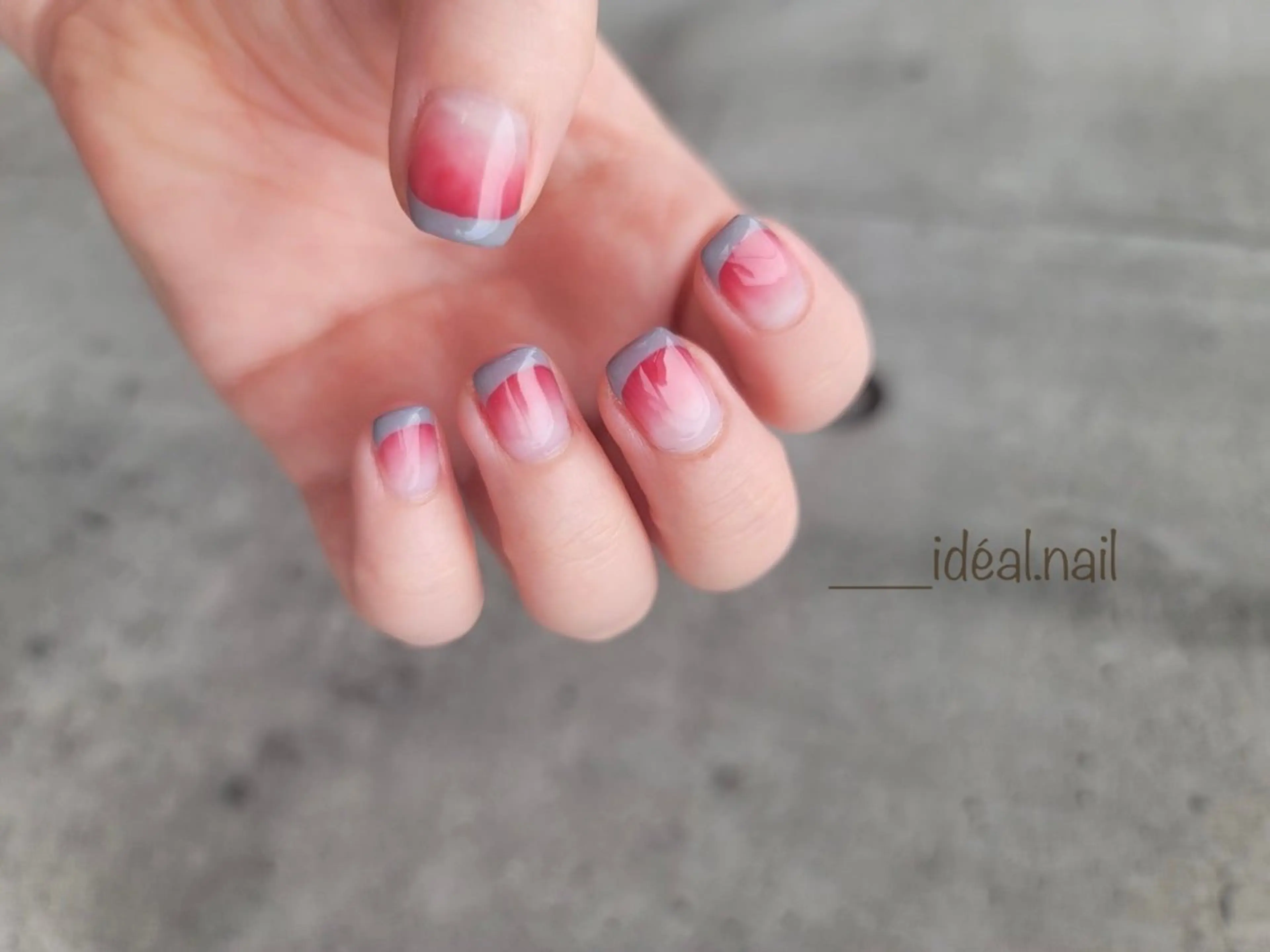 ネイル ボルドー フレンチネイル グラデーション ハンドネイル ide. Mikiのネイルデザイン