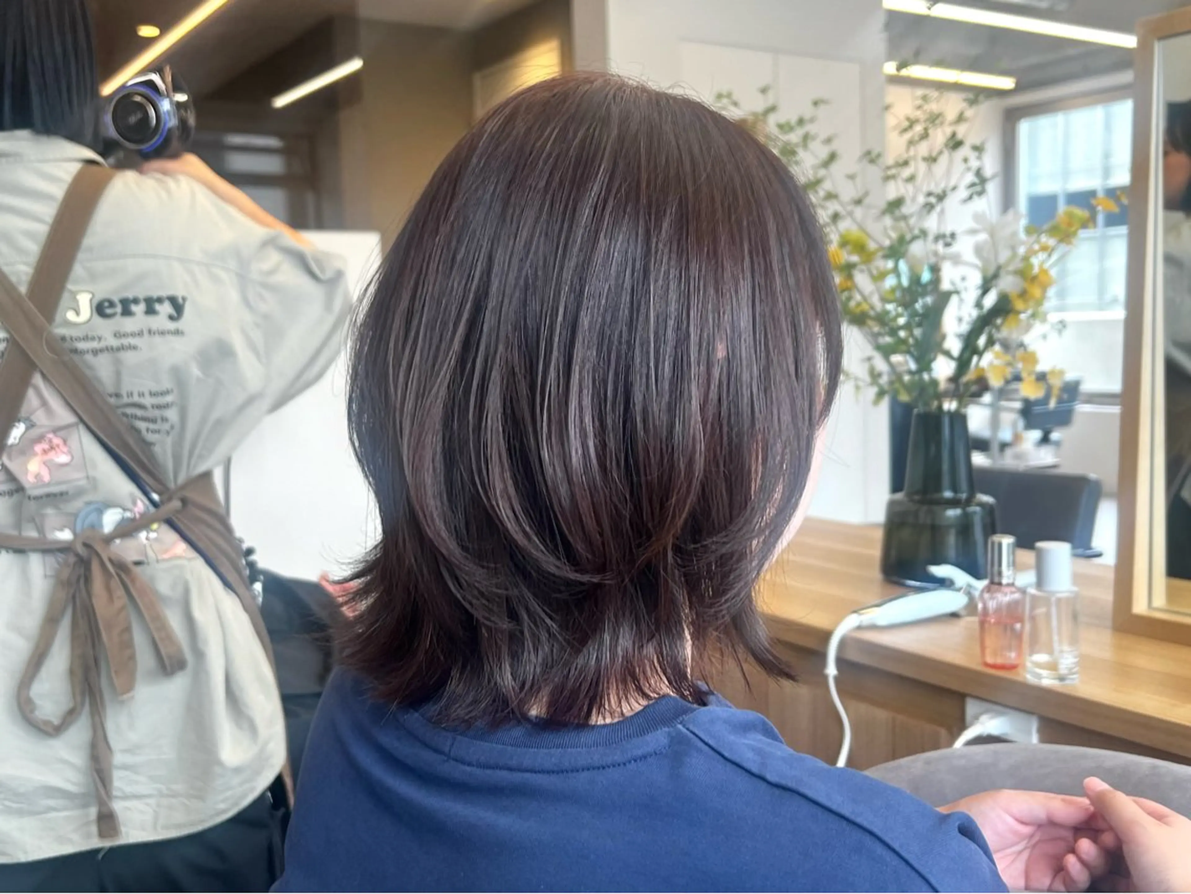 ミディアム カラー カット ヘアカラー トリートメント タナカ マヤ/金沢八景のヘアスタイル