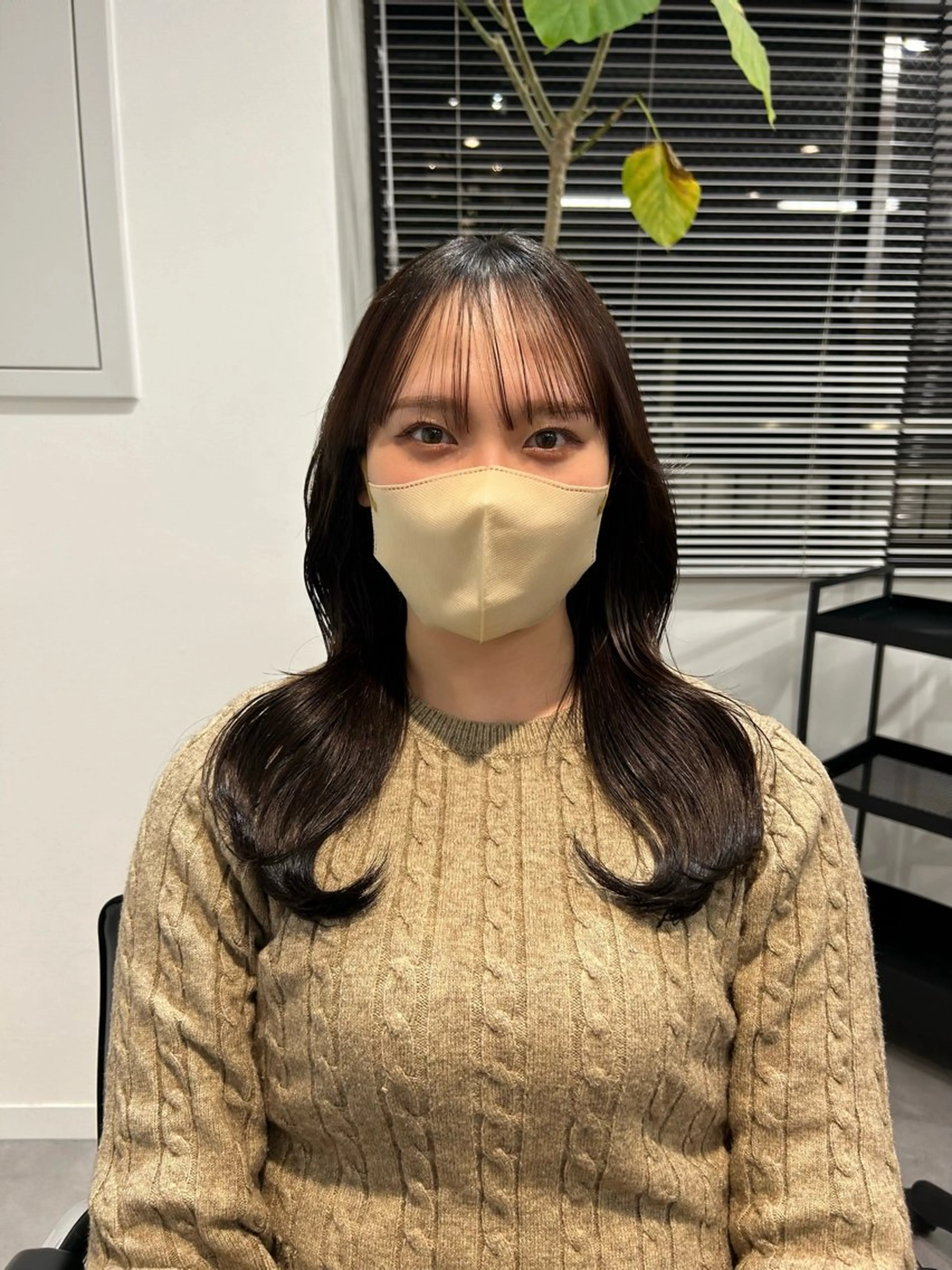 ミディアム カラー ブラウンカラー ナチュラルブラウン くびれヘア レイヤーカット カット ヘアカラー ❤️ショートカット ・顔周りカット❤️のヘアスタイル