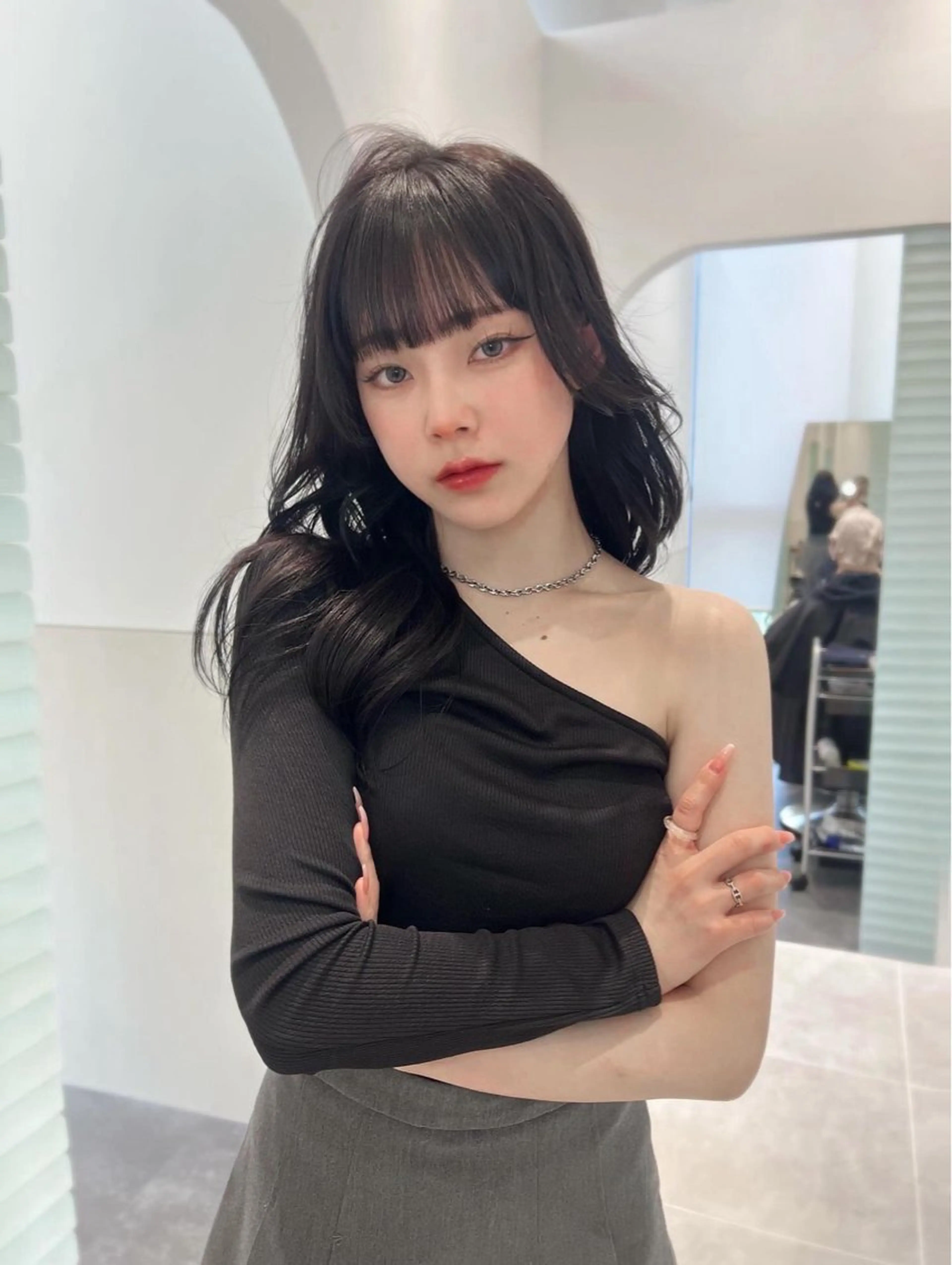 ロング 銀座/韓国/ワンホン 🤍艶髪🖤nahoのヘアスタイル