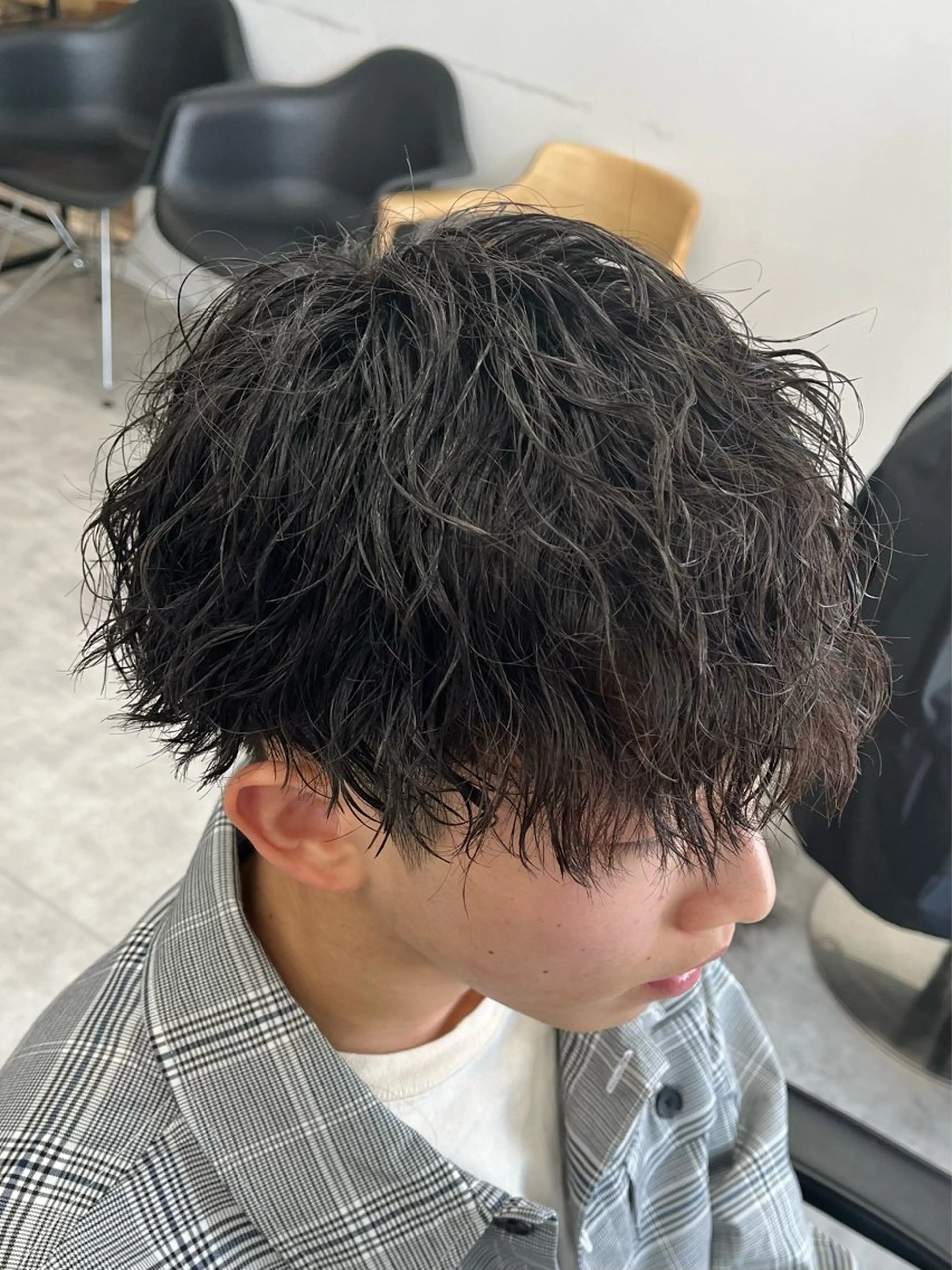 ショート パーマ メンズ メンズパーマ ツイストスパイラルパーマ スパイラルパーマ カット パーマ 新潟メンズパーマ 新潟駅/小田拓実のヘアスタイル