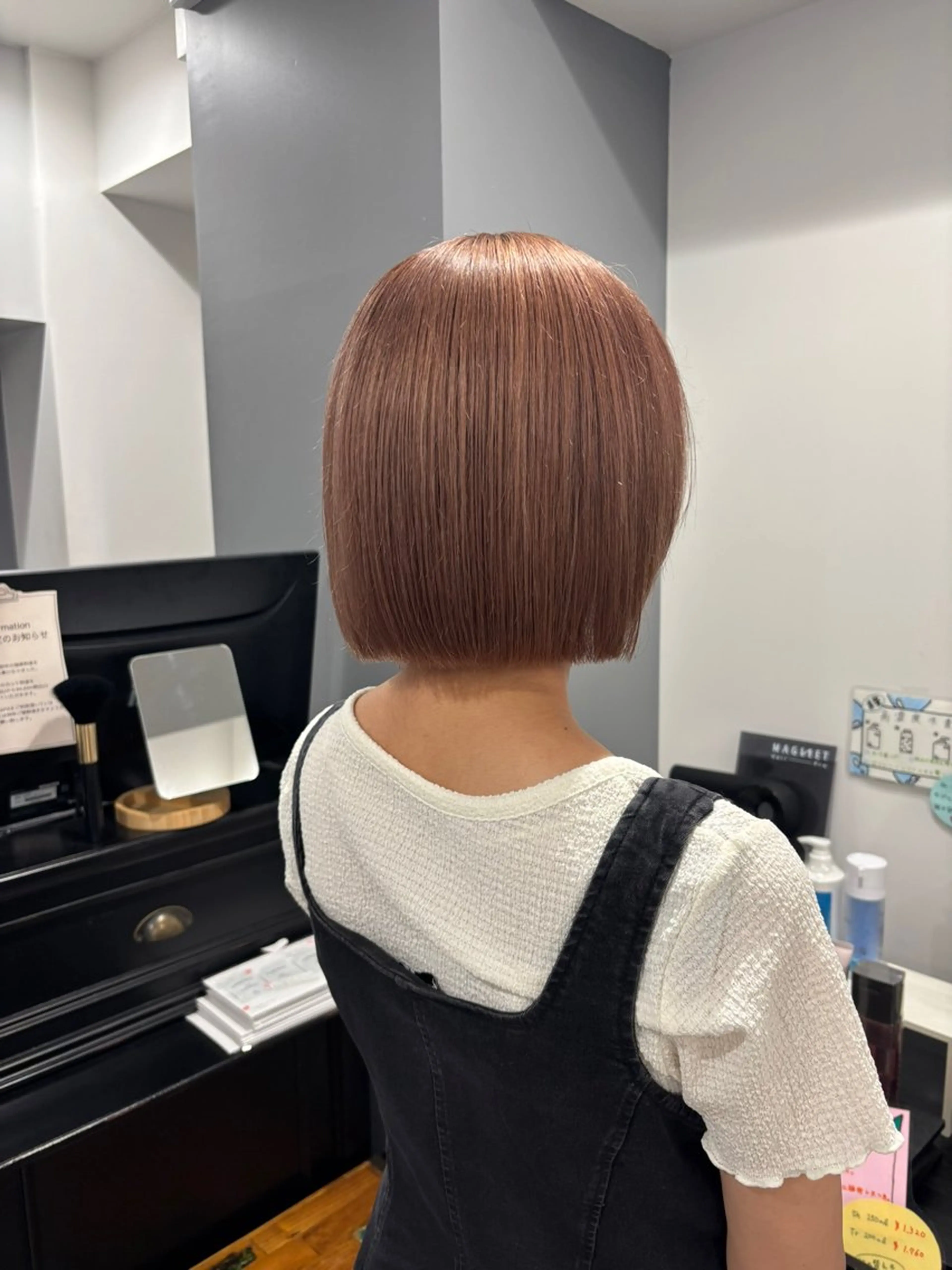 ショート カラー ボブ りんと/メンズ/ 艶カラーのヘアスタイル