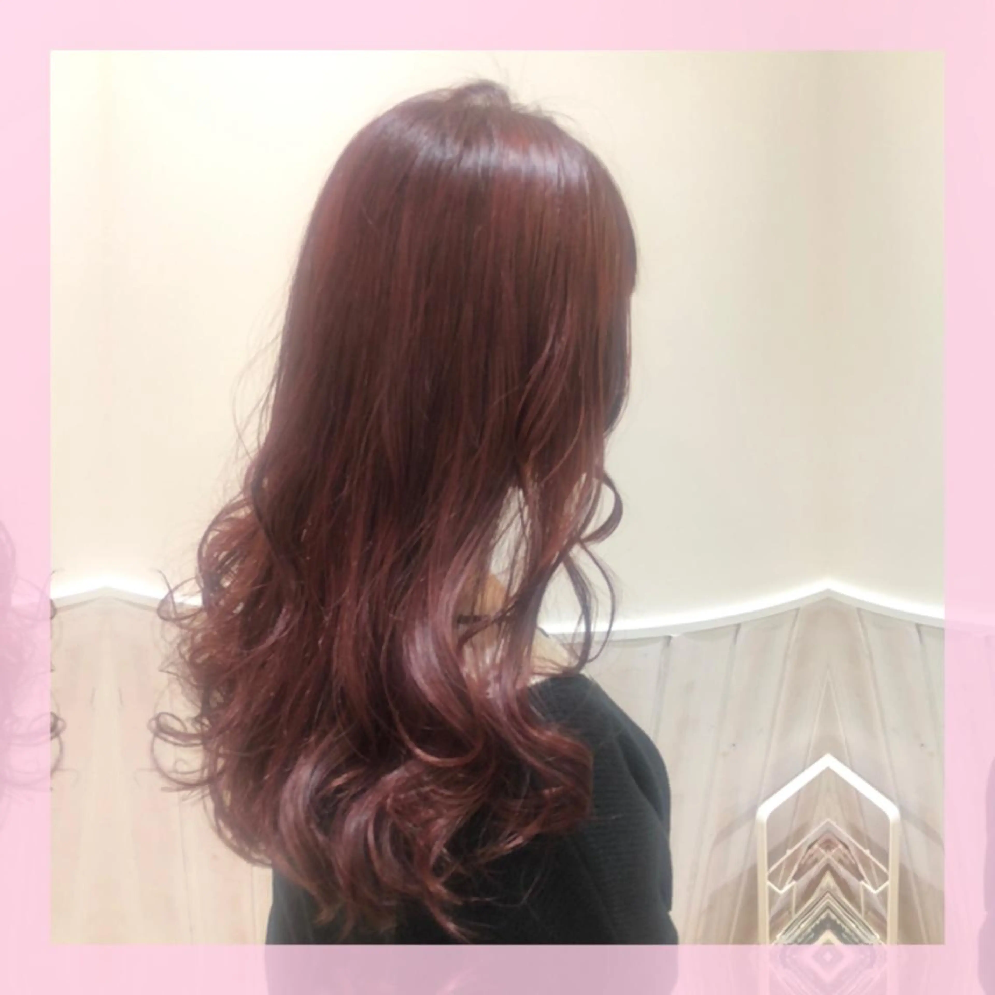 セミロング カラー ピンクカラー カット ヘアカラー plum.所属・🍒前川 🍒のヘアスタイル