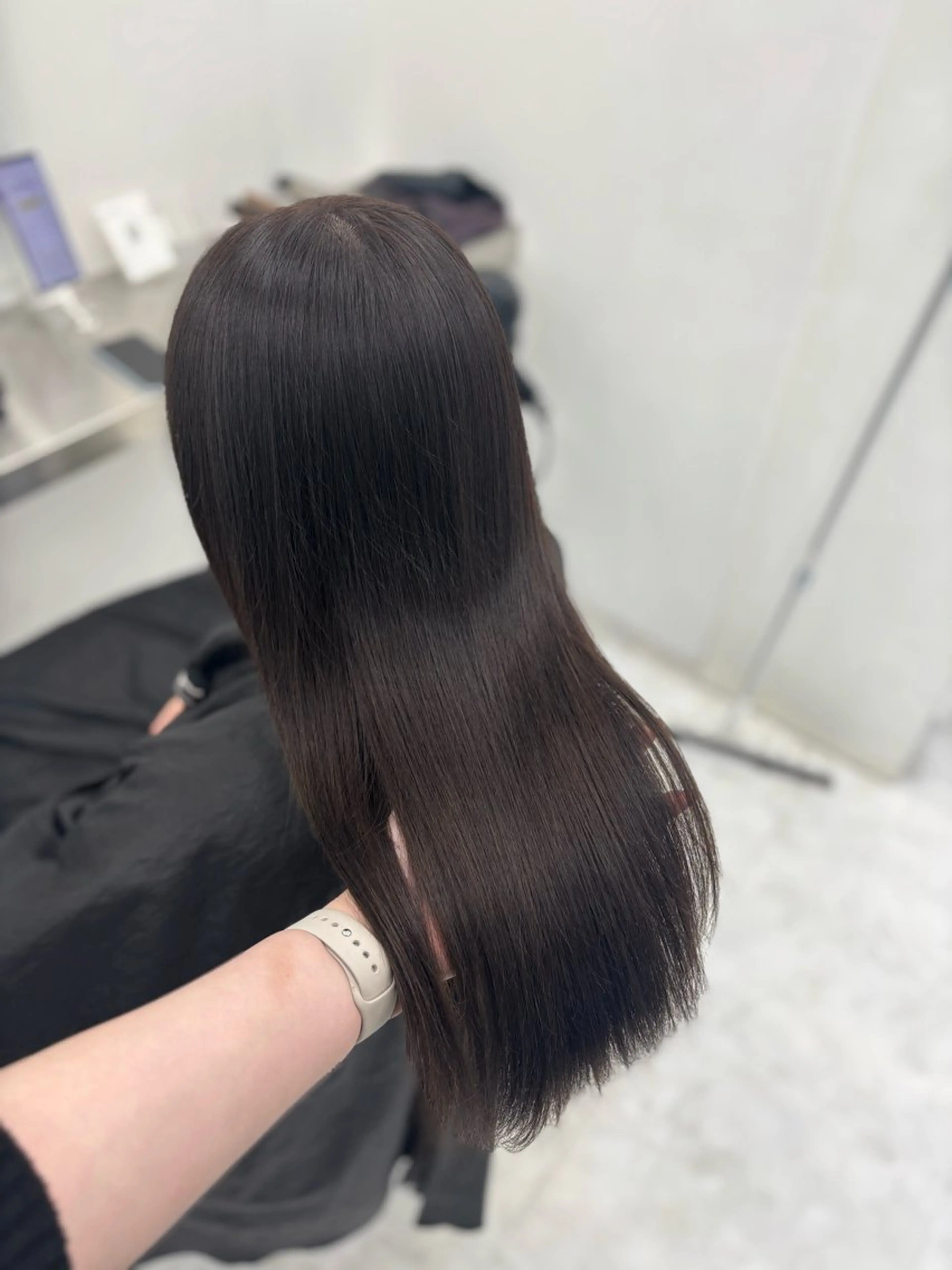 ロング ヘアカラー 韓国風暗髪ヘア🤍 🫧MIREIのヘアスタイル