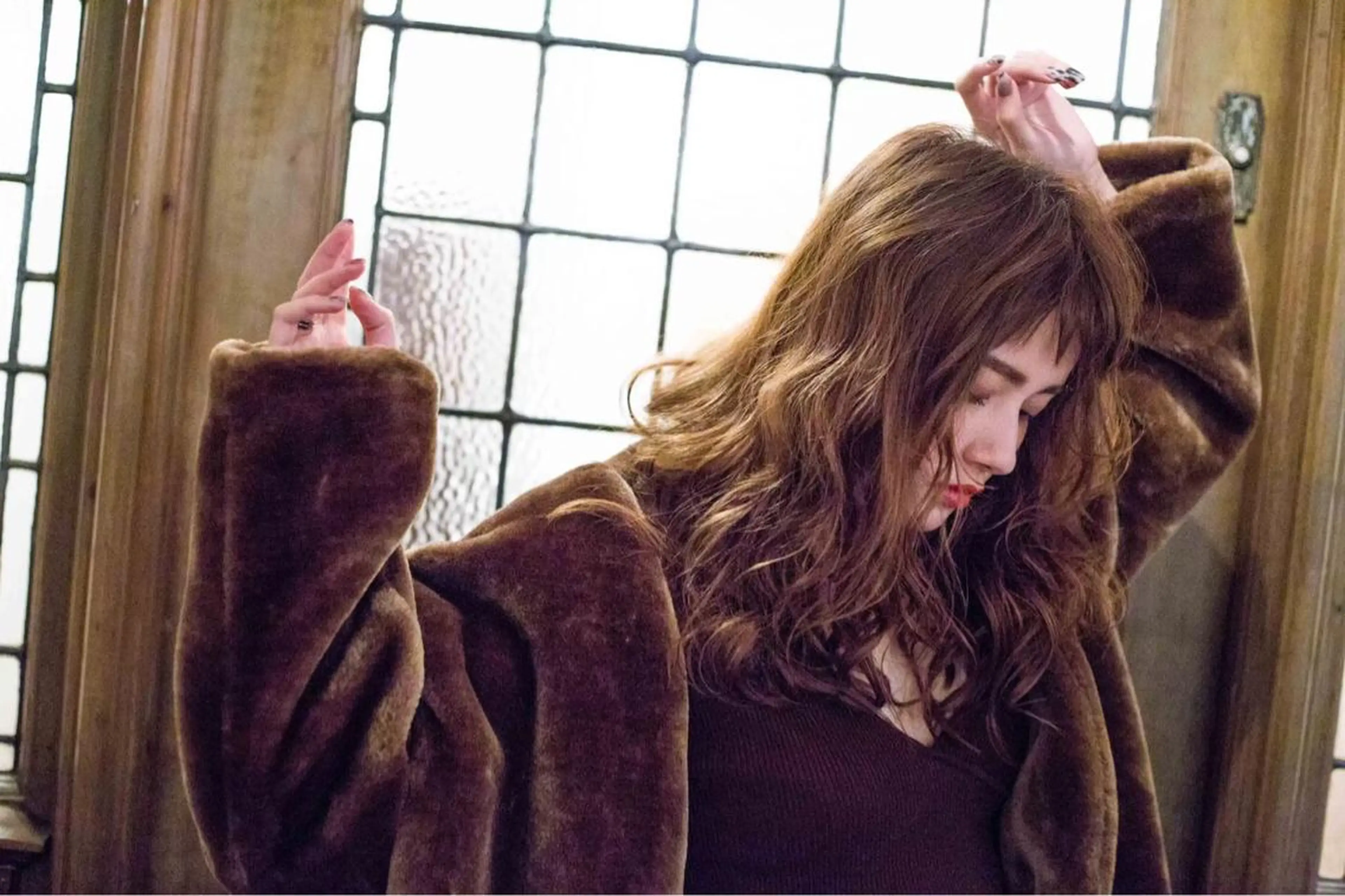 ミディアム 山崎/ボブ縮毛矯正 レイヤー髪質改善のヘアスタイル