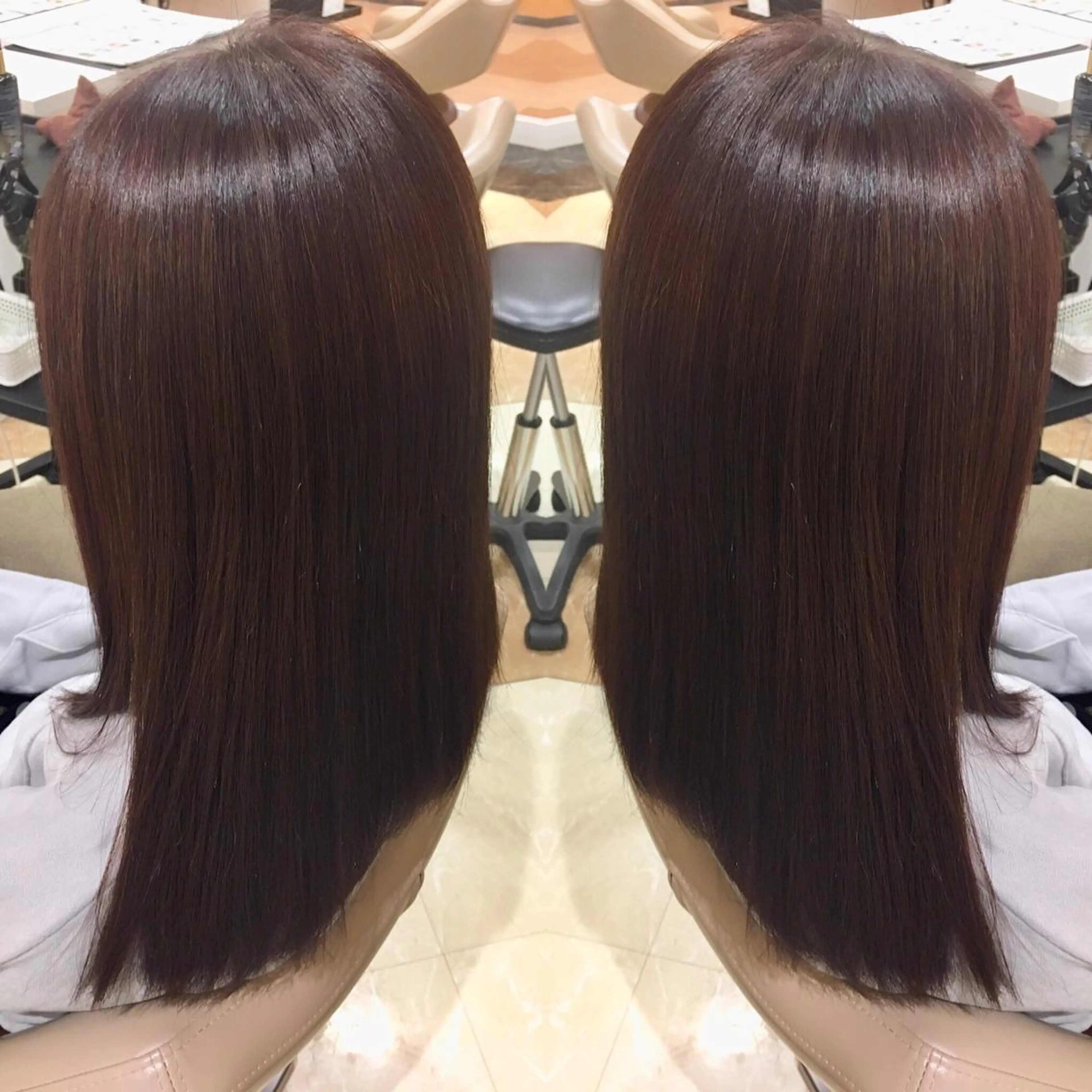 ロング カット 縮毛矯正 トリートメント 髪質改善 阪口 雄佑のヘアスタイル