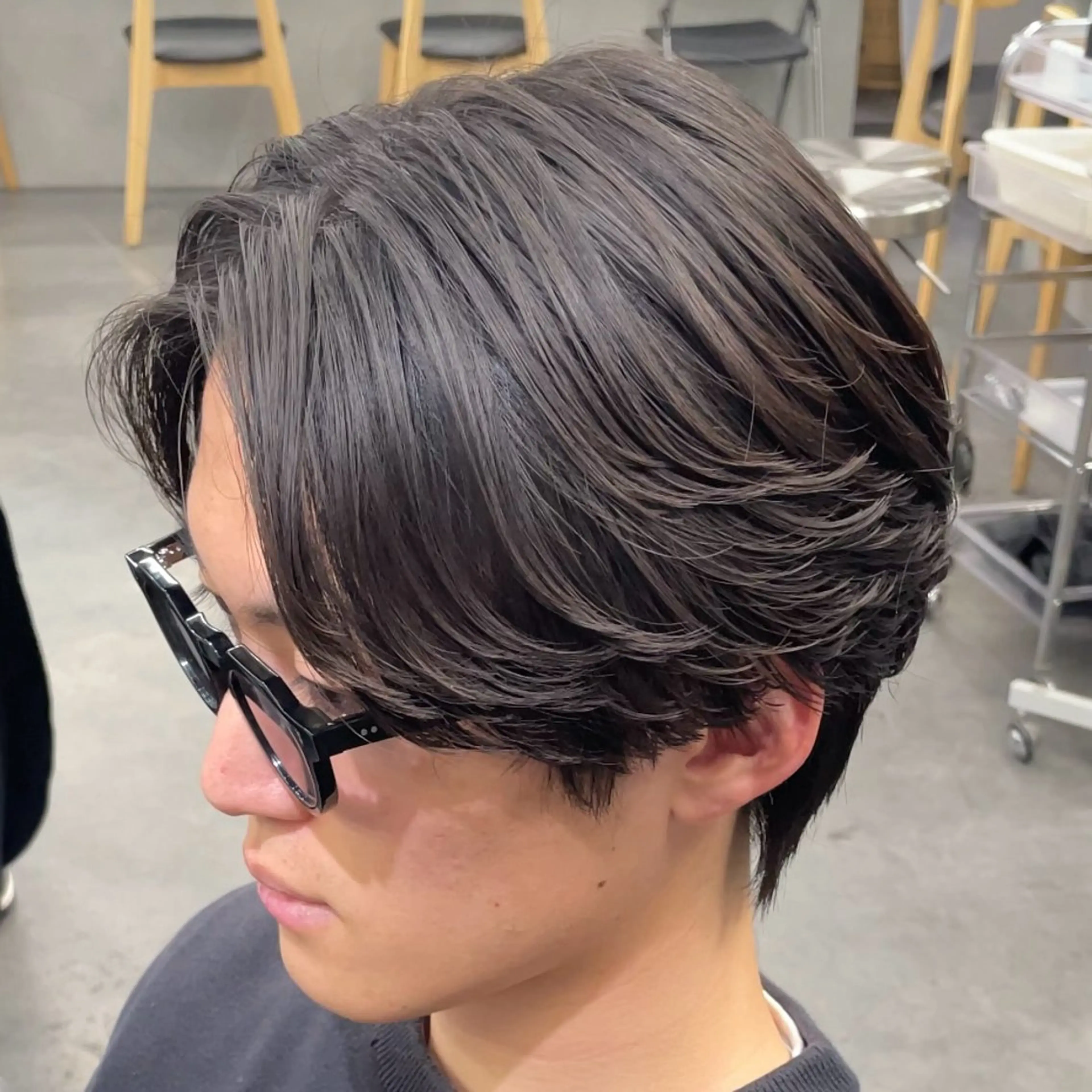 ミディアム パーマ ヘアアレンジ メンズ カット パーマ fifth Tokyo所属・fifth 石川 凪のヘアスタイル