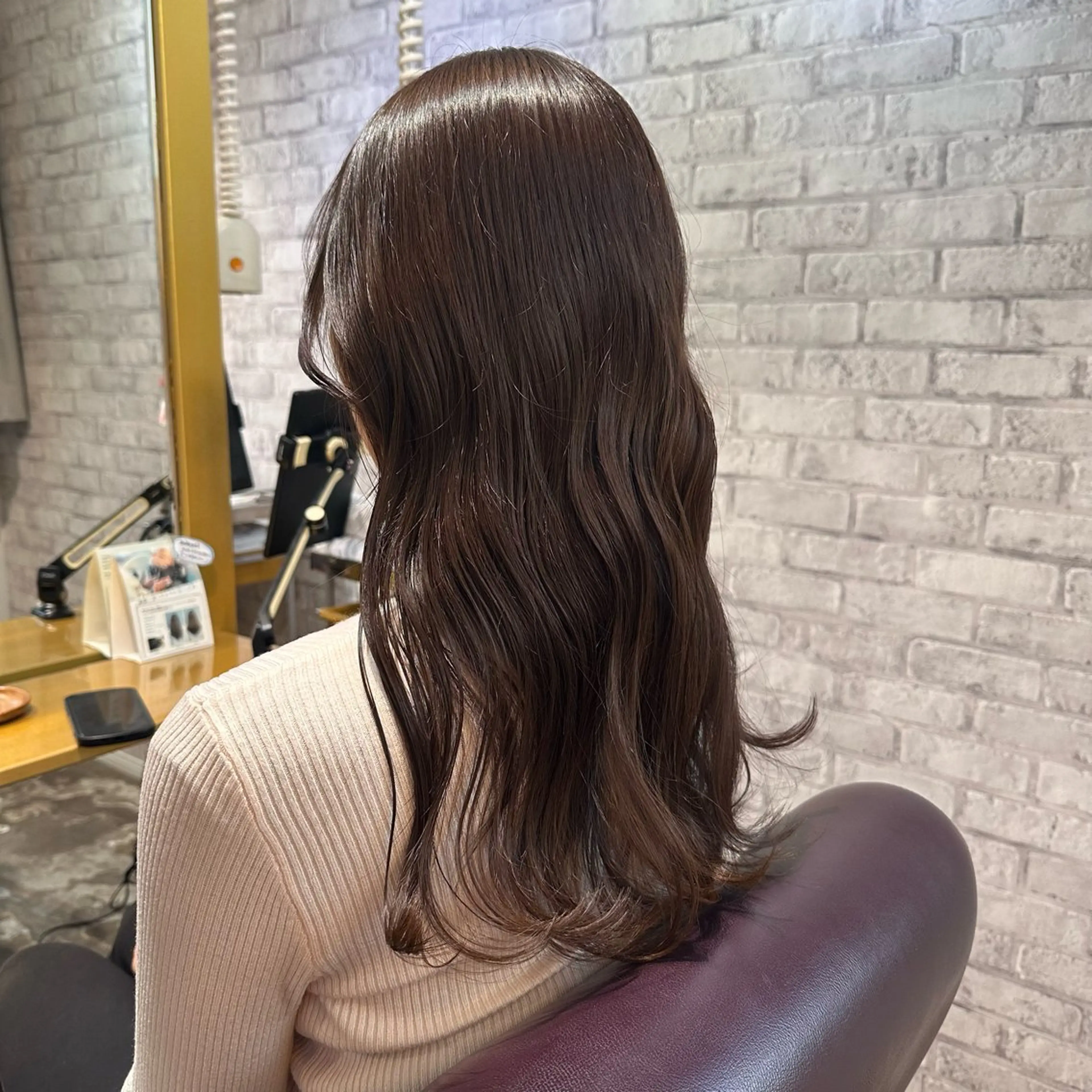 ロング カラー ブラウンカラー ショコラブラウン ヘアカラー トリートメント 艶感カラー/レイヤー 💖心斎橋/Sakiのヘアスタイル