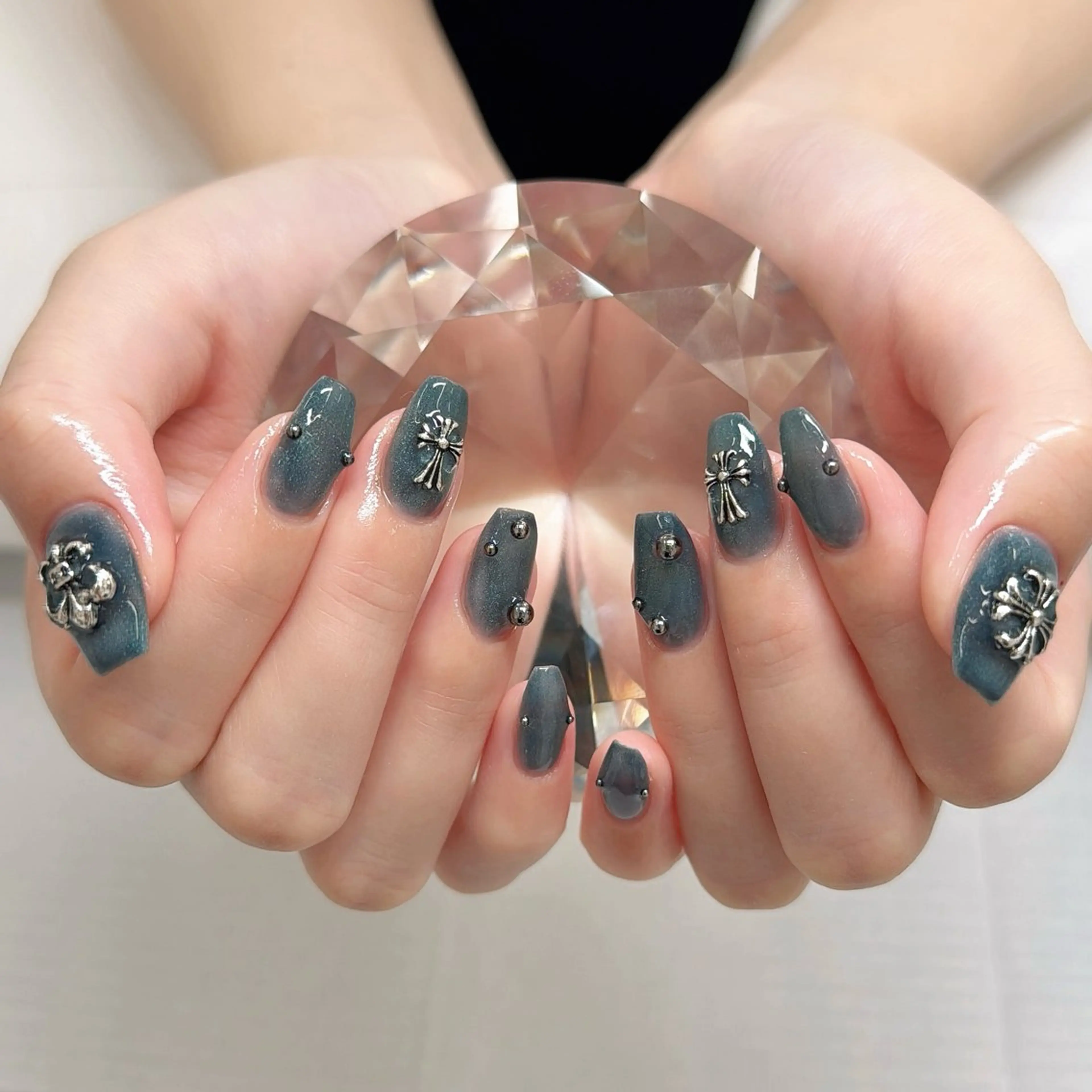 ネイル ブルー マグネットネイル Amie NAILのネイルデザイン