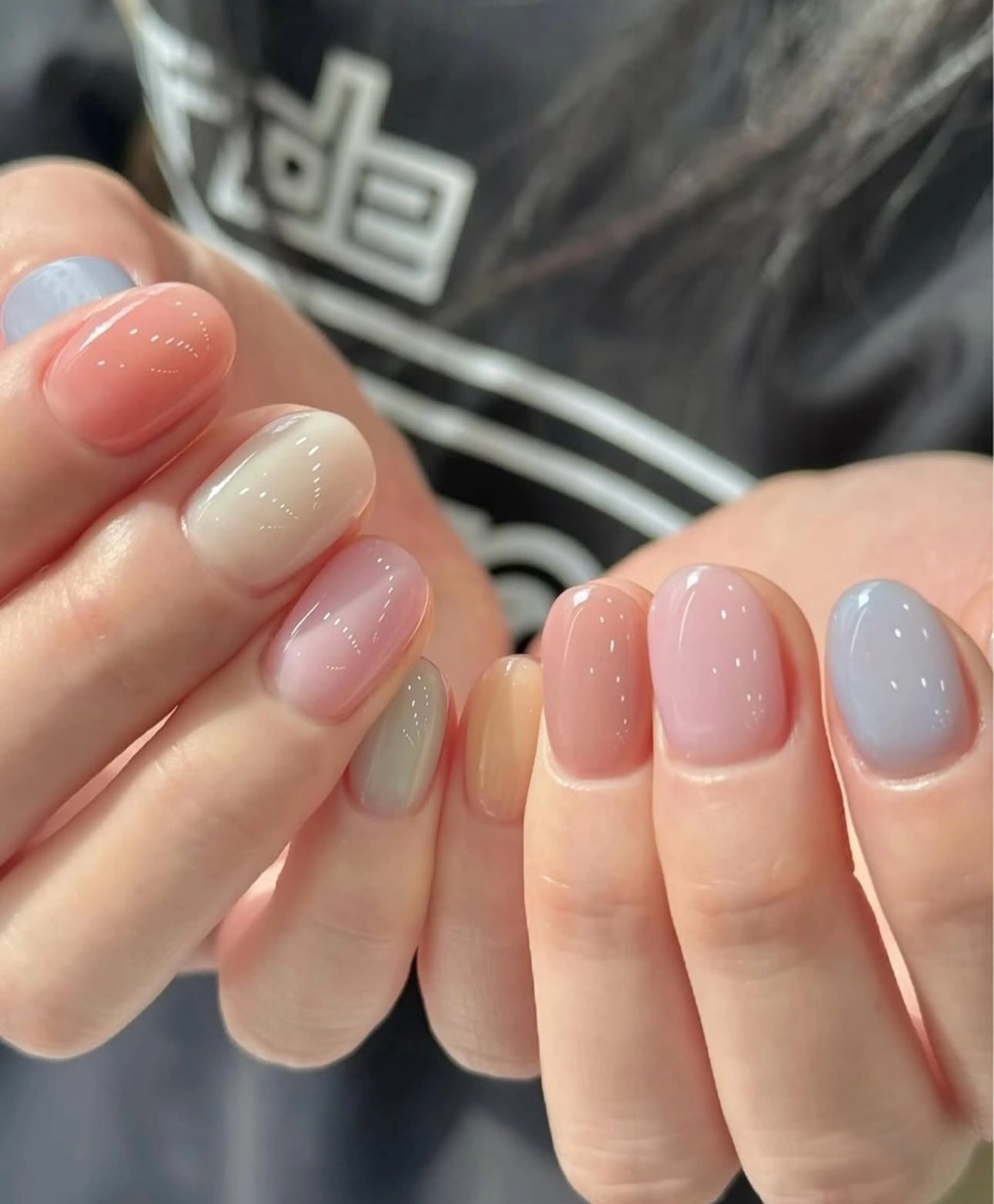 ネイル 韓国ネイル 持ち込み ニュアンスネイル ネイルチップ ハンドネイル TABI ANA.CHUOのネイルデザイン