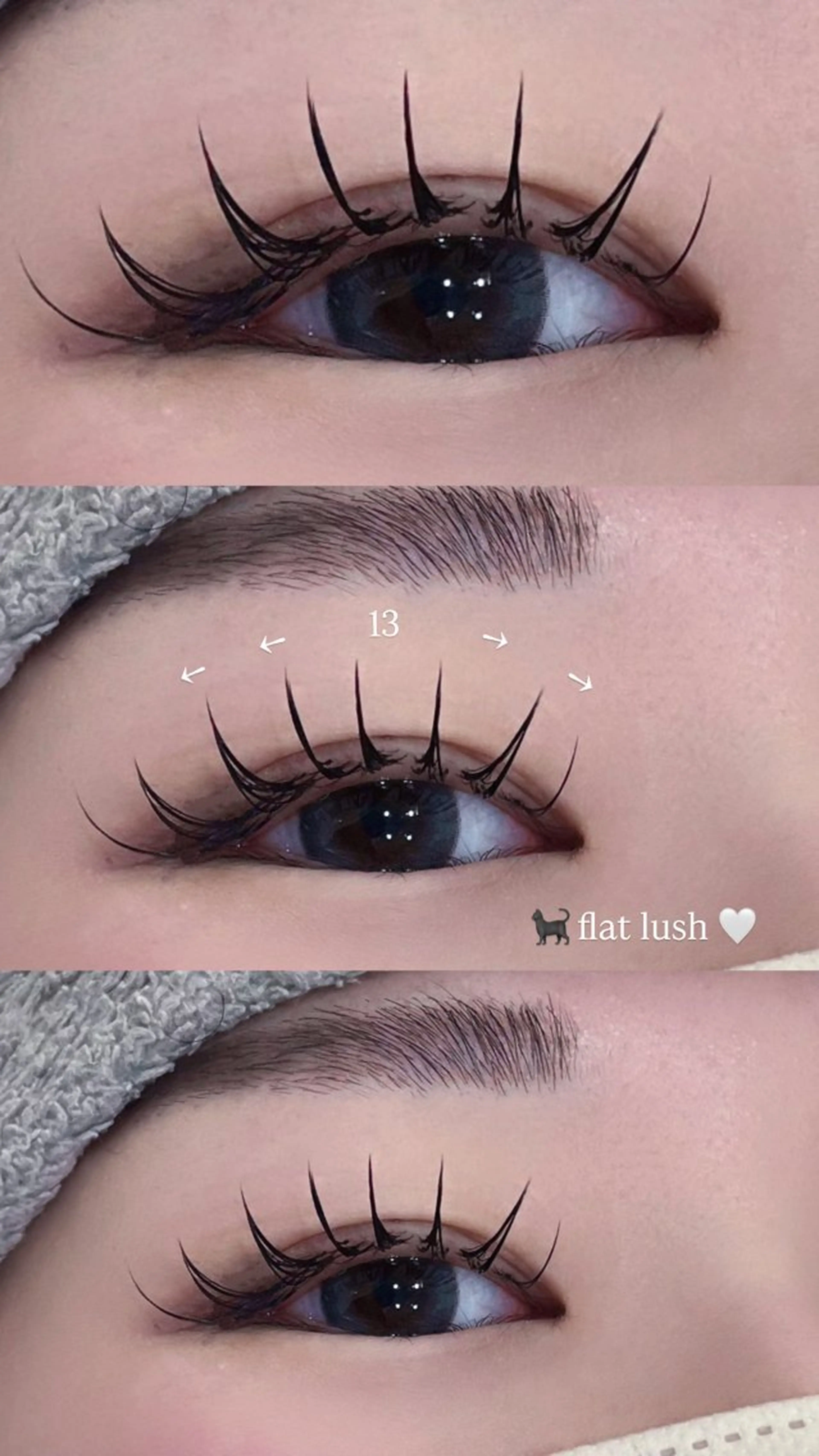 マツエク・マツパ 束感まつ毛 フラットラッシュ cue所属・木村 妃那のマツエク・マツパデザイン