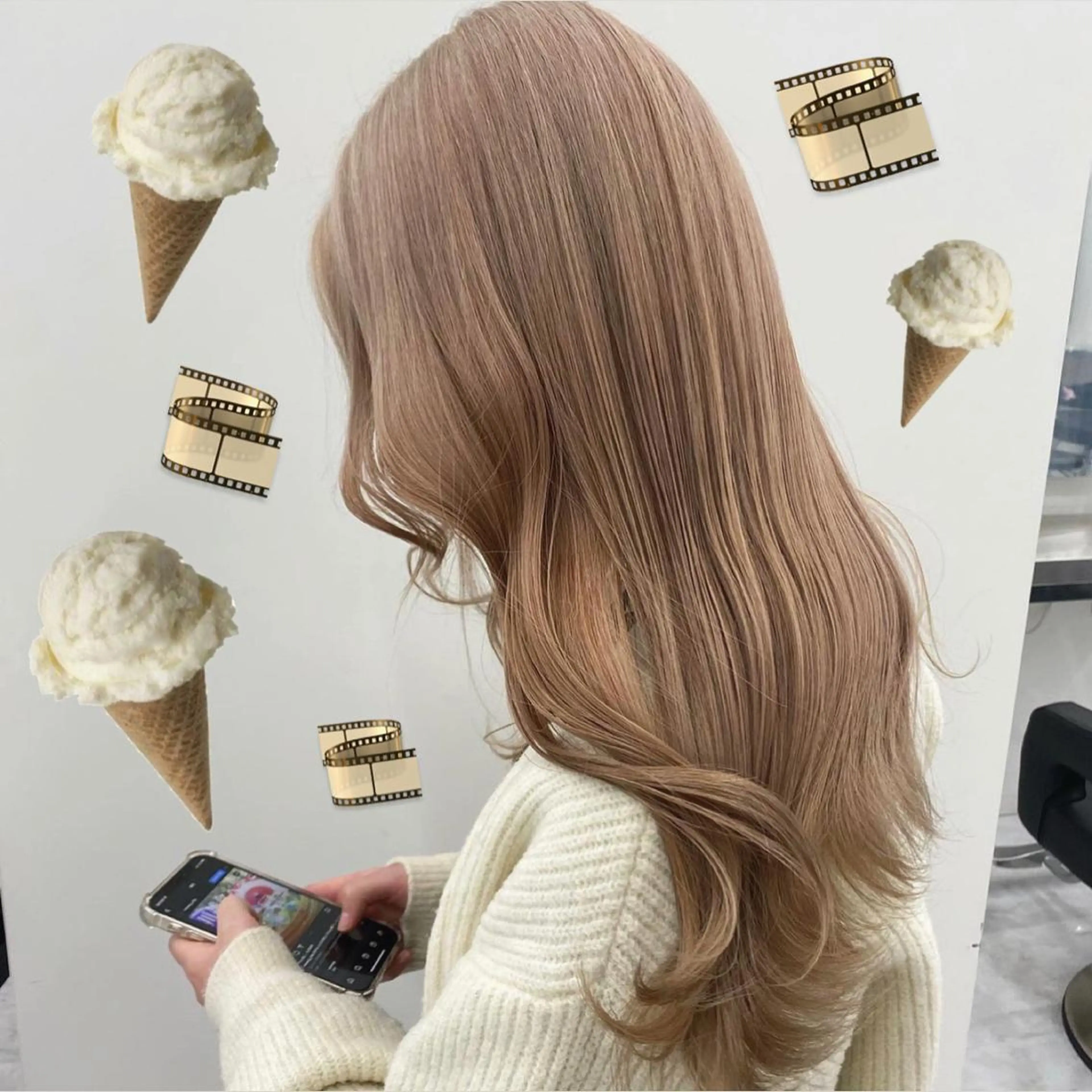 ロング まつパ/ケア ブリーチ/sEnAのヘアスタイル