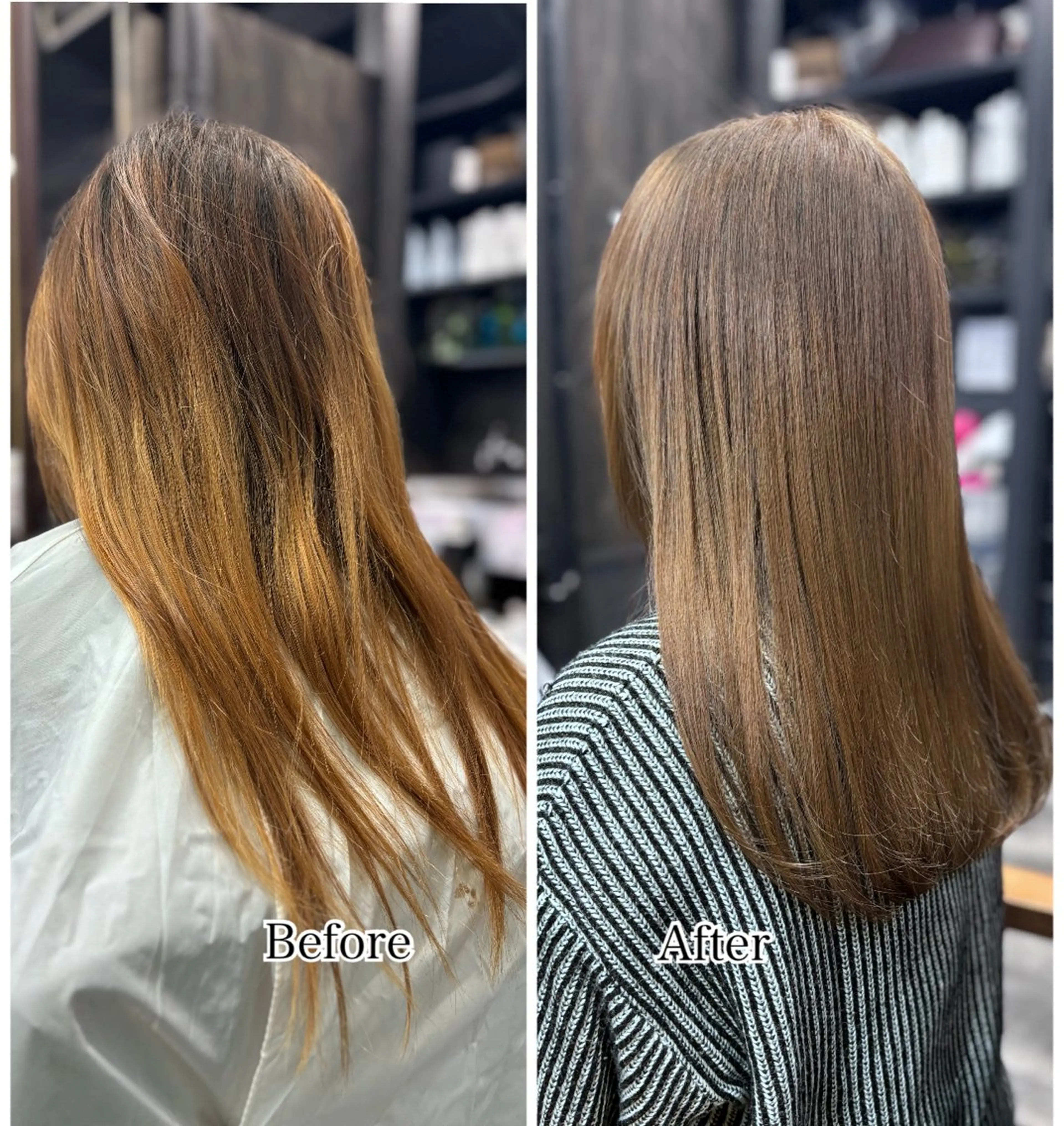 ロング 髪質改善 トリートメント カット ヘアカラー トリートメント 安田 恵のヘアスタイル