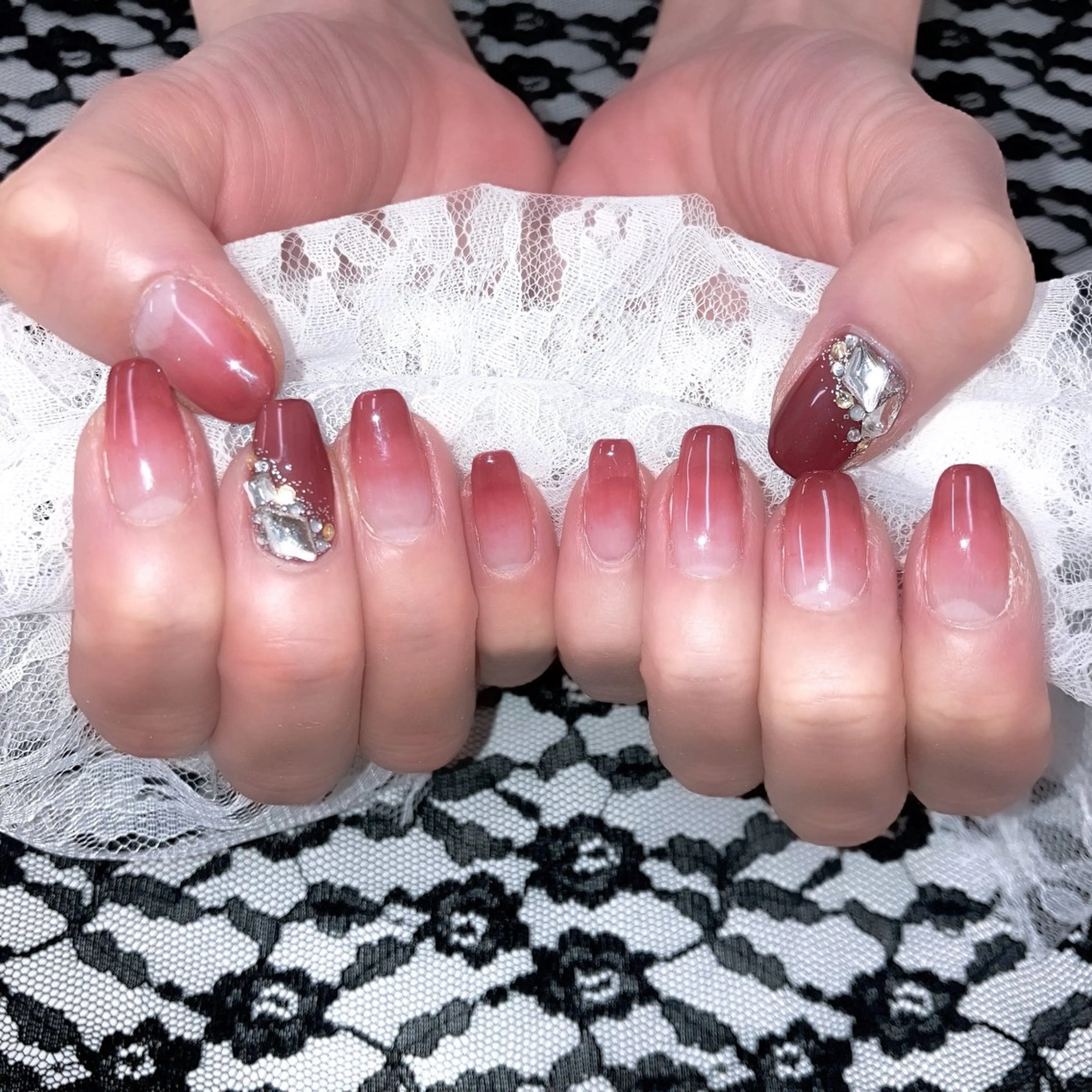 ネイル アートネイル フラッシュネイル グラデーション セプトアカデミー miyuのネイルデザイン