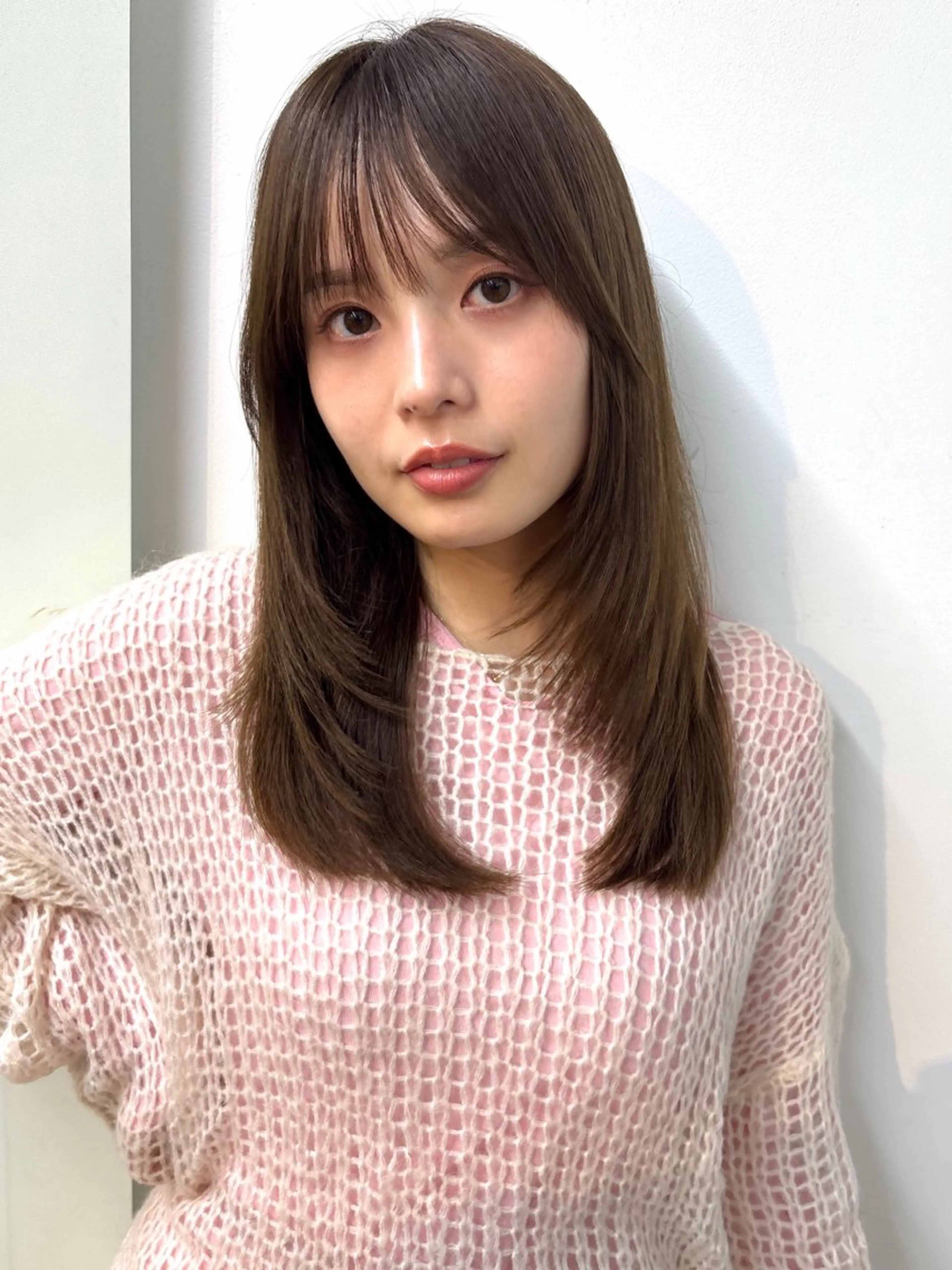 セミロング レイヤーカット トリートメント カット ヘアカラー トリートメント ボブ/ミディアム 親しみやすさ/さくらのヘアスタイル