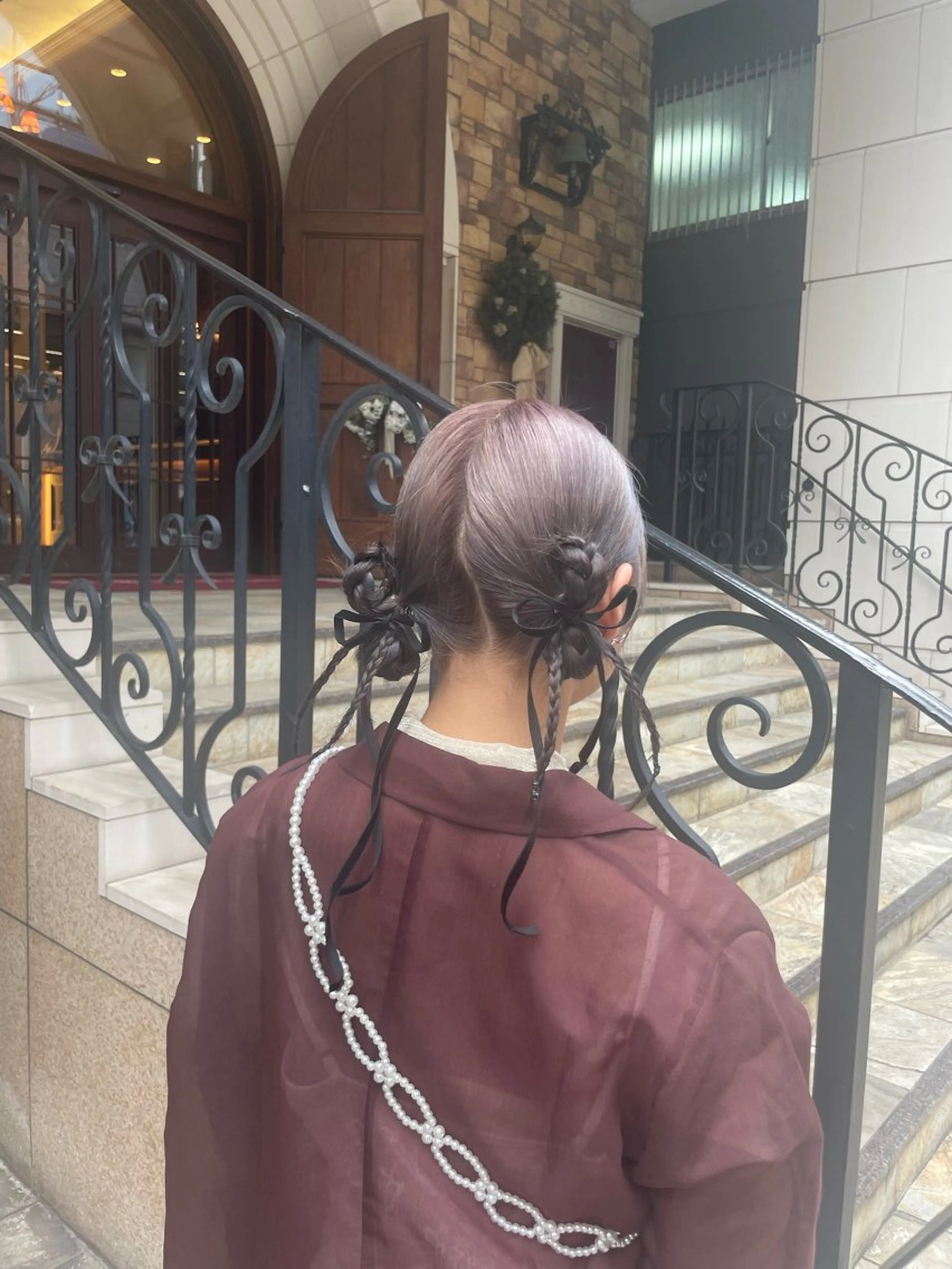 ミディアム ヘアセット 梅田 /透明感カラー 🤍narumiのヘアスタイル