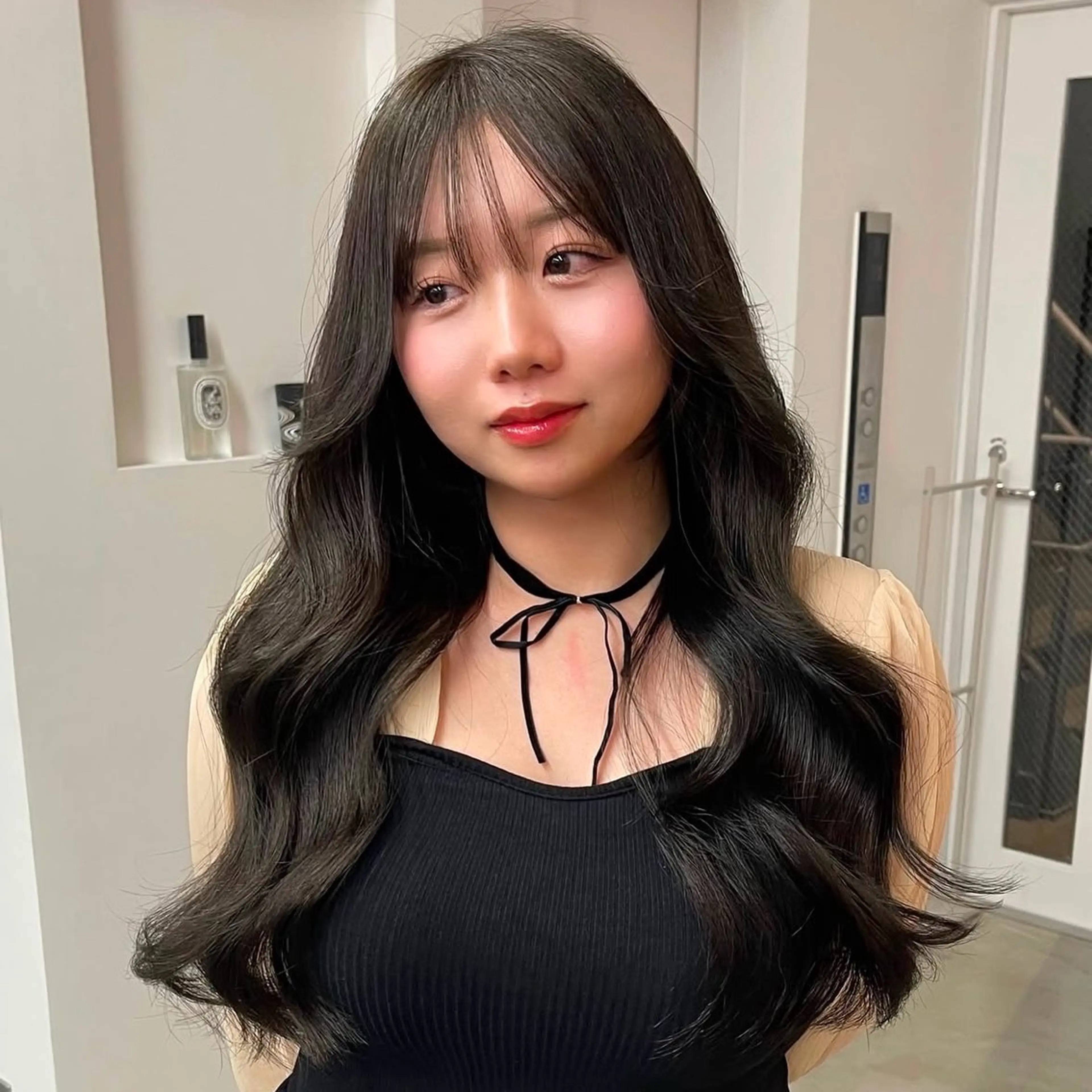 ロング カット ヘアカラー トリートメント 透明感ワンカラー梅田 ダブルカラー/川上のヘアスタイル