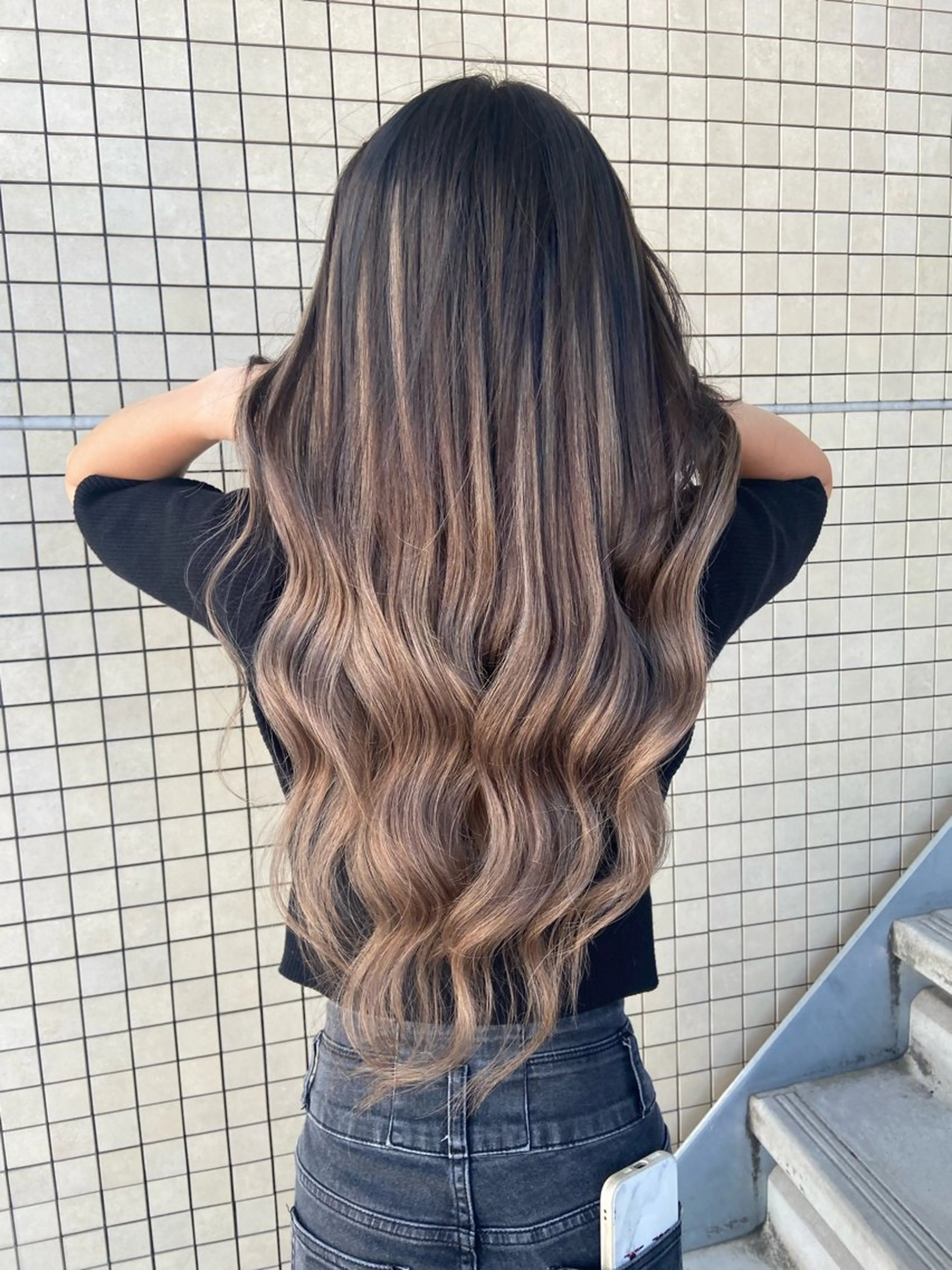 ロング カラー プルエクステ エクステ ヘアカラー エクステ 🧸プルエクステ❤︎ ネイルKAO🧸のヘアスタイル