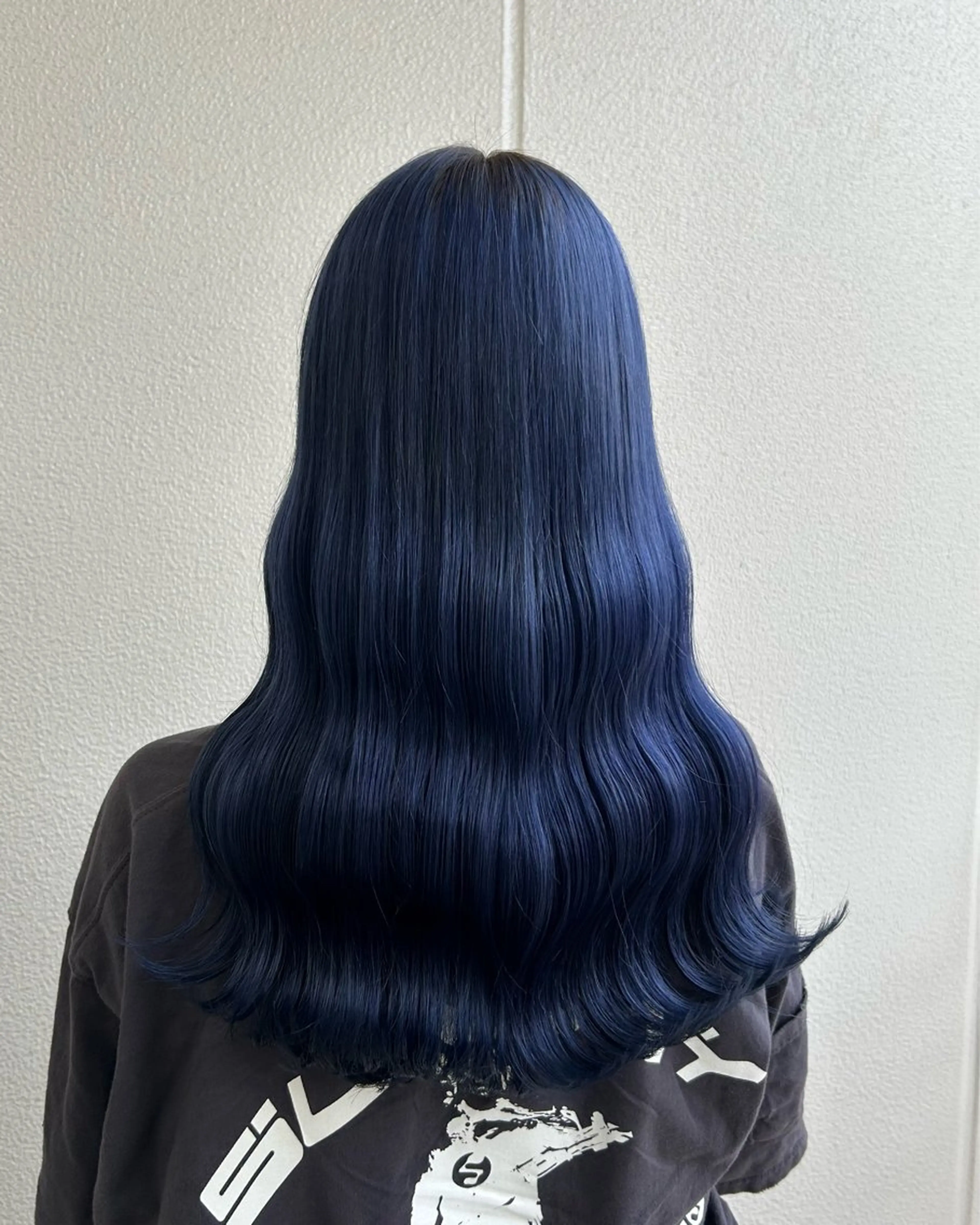 ロング カラー ヘアアレンジ ブルーカラー ネイビーカラー 《暖色/韓国hair 》🇰🇷桑原ユキネのヘアスタイル