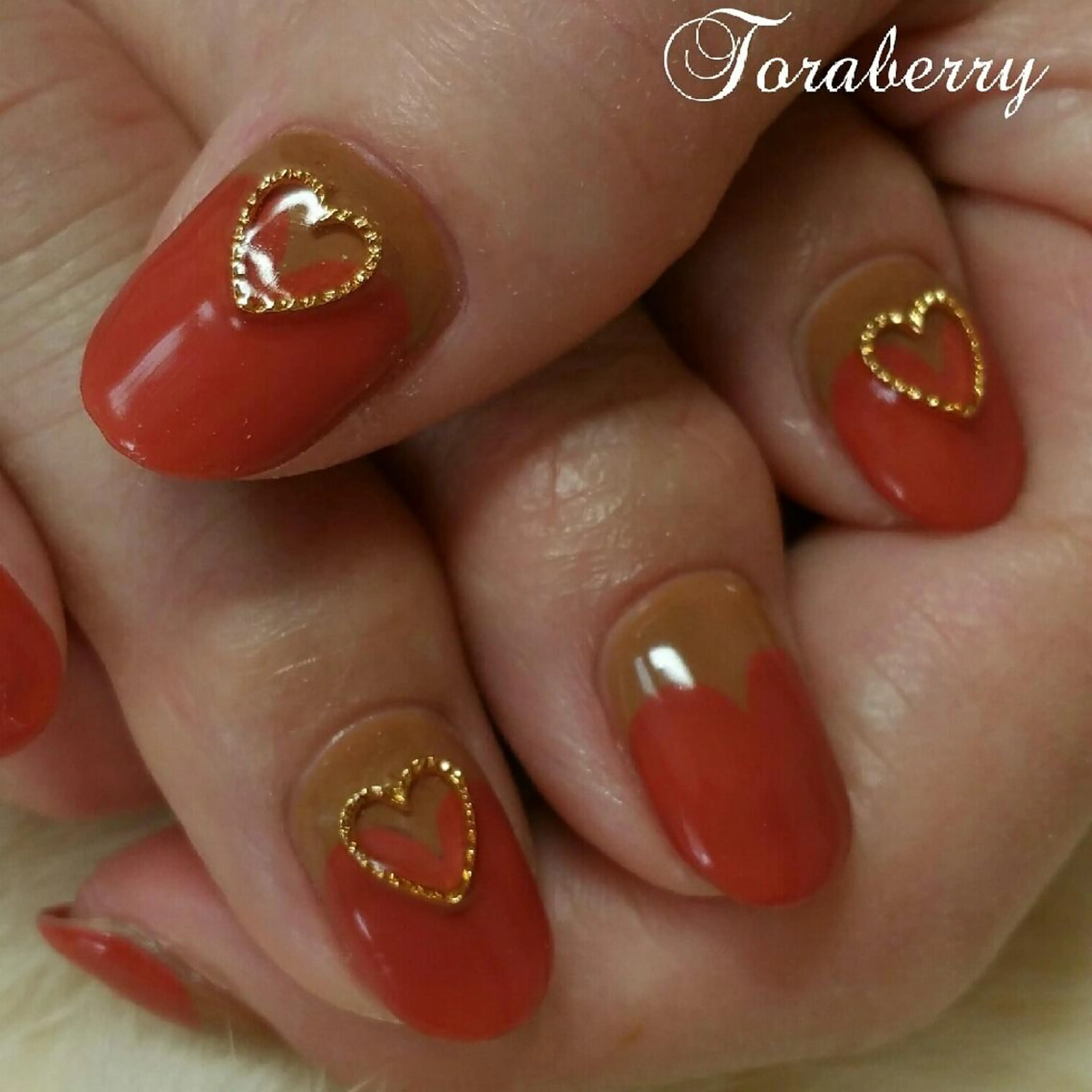 ネイル ハート ハンドネイル ネイリスト なつみのネイルデザイン