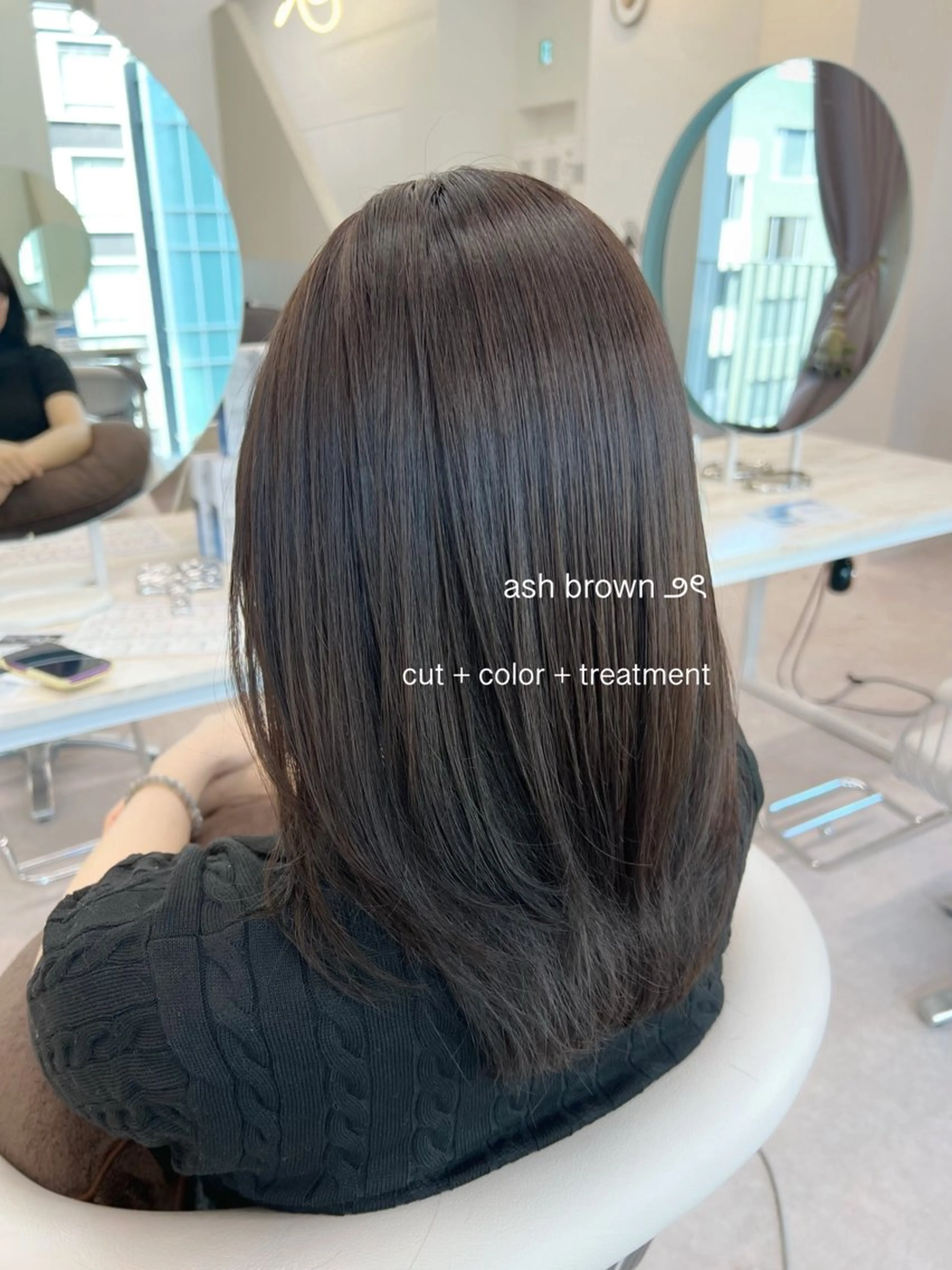 セミロング カラー 美髪矯正/髪質改善/ 艶髪🤍伊藤梨紗のヘアスタイル