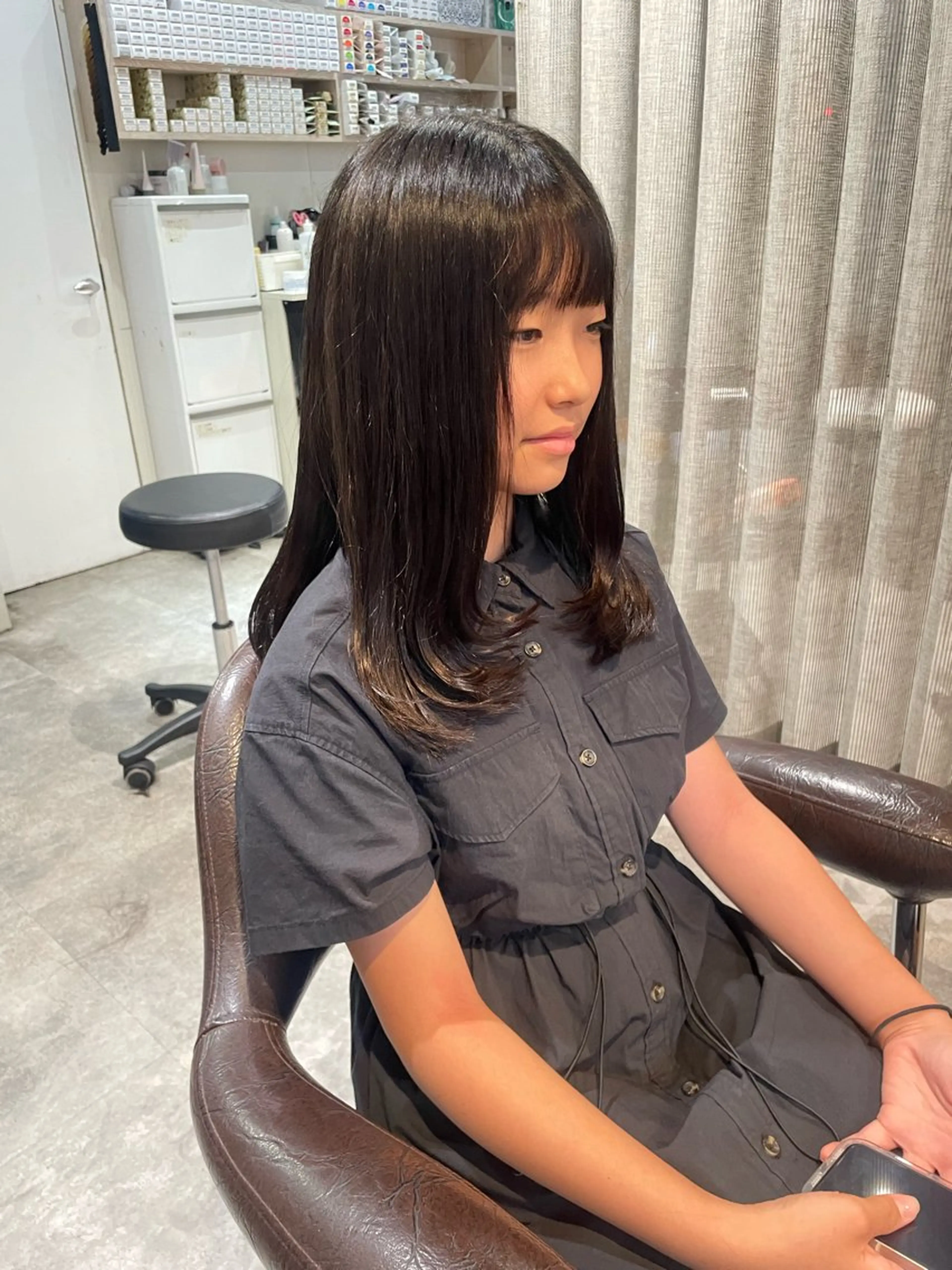 セミロング カラー レイヤーカット ローレイヤー 髪質改善/Bloss om🌷高橋沙衣のヘアスタイル