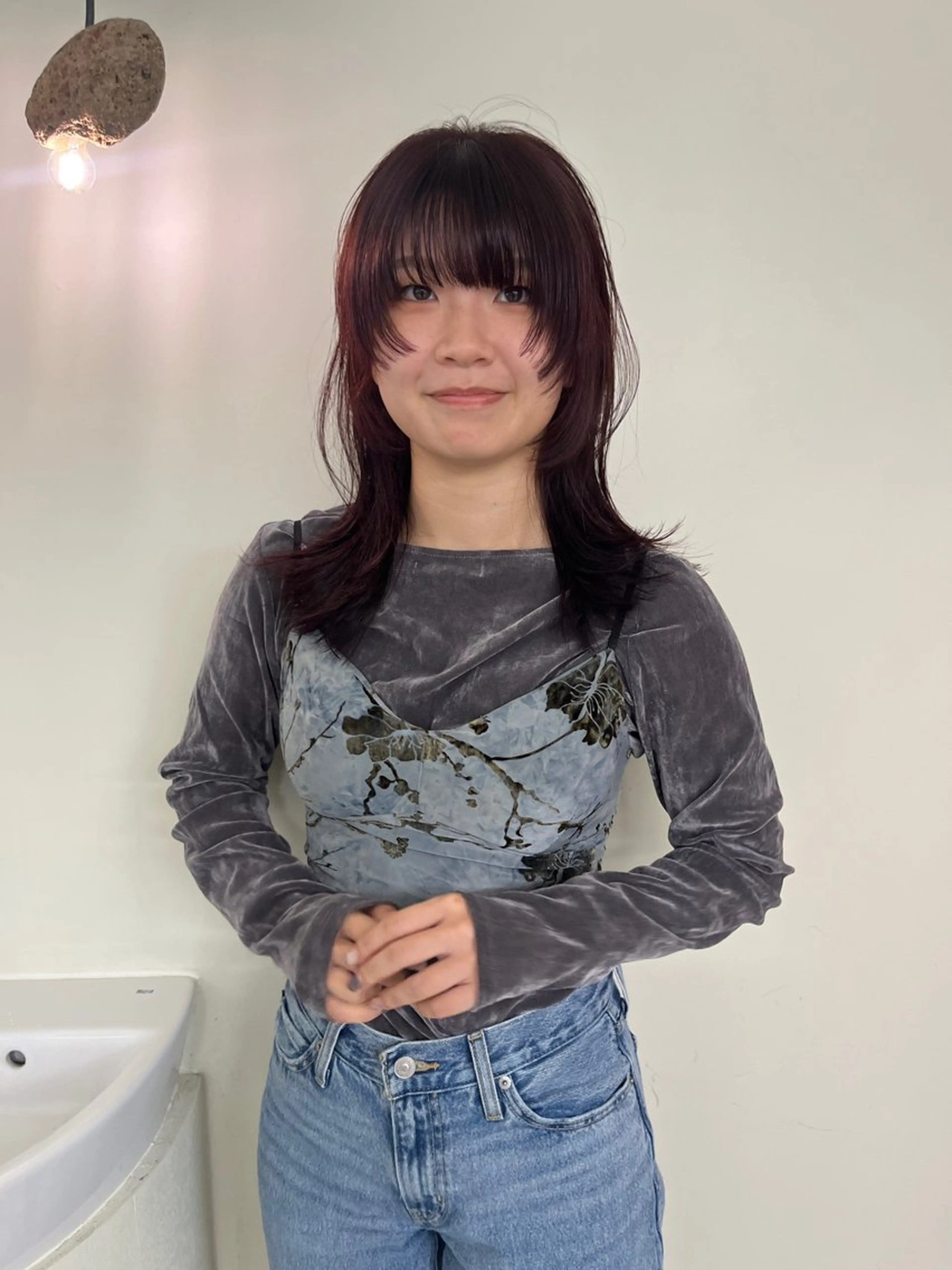 ロング レイヤーカット ロング メンズハイトーン/栄 /イトウタケルのヘアスタイル