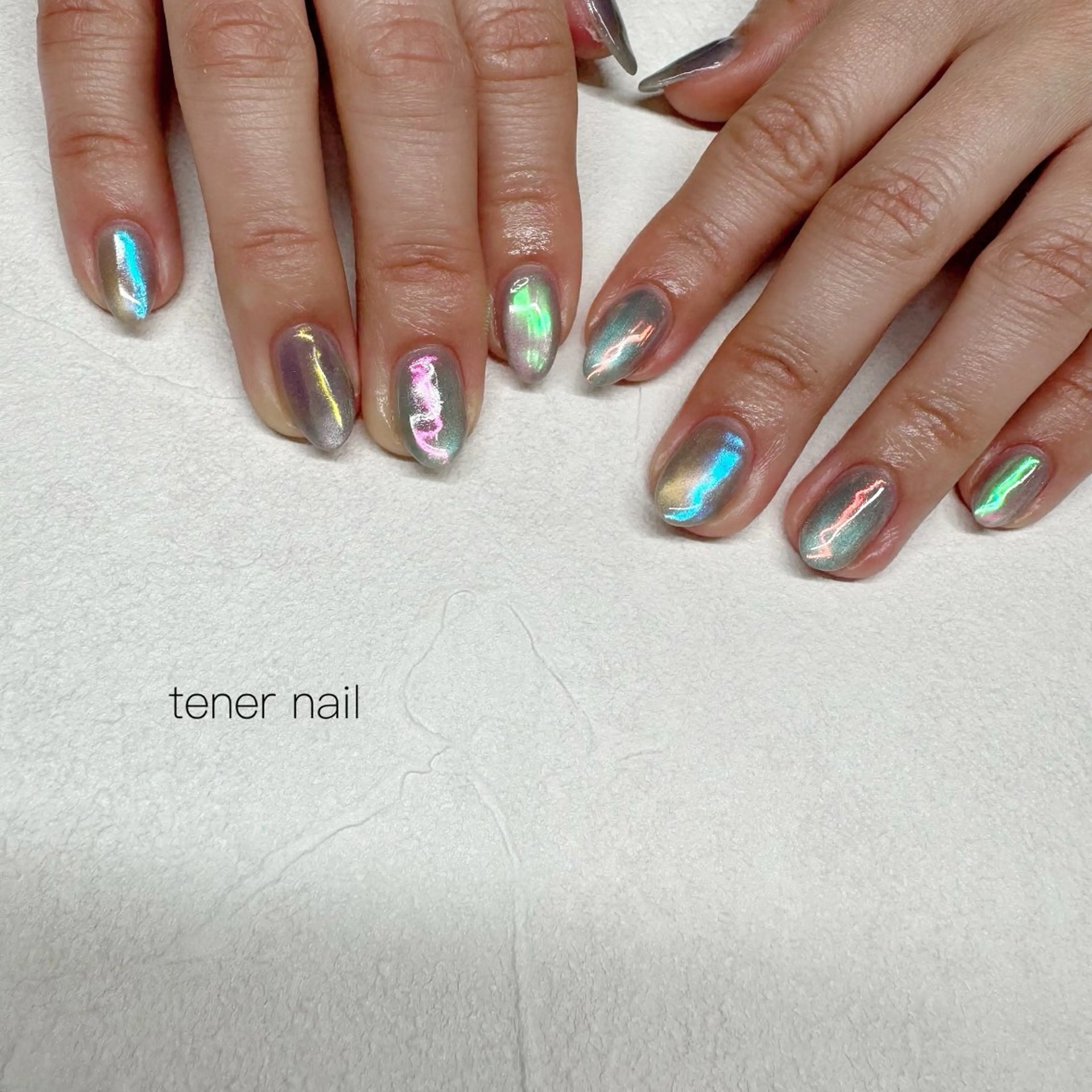 ネイル オーロラネイル ハンドネイル tener  nail  テネルネイル所属・テネルネイル tener nailのネイルデザイン