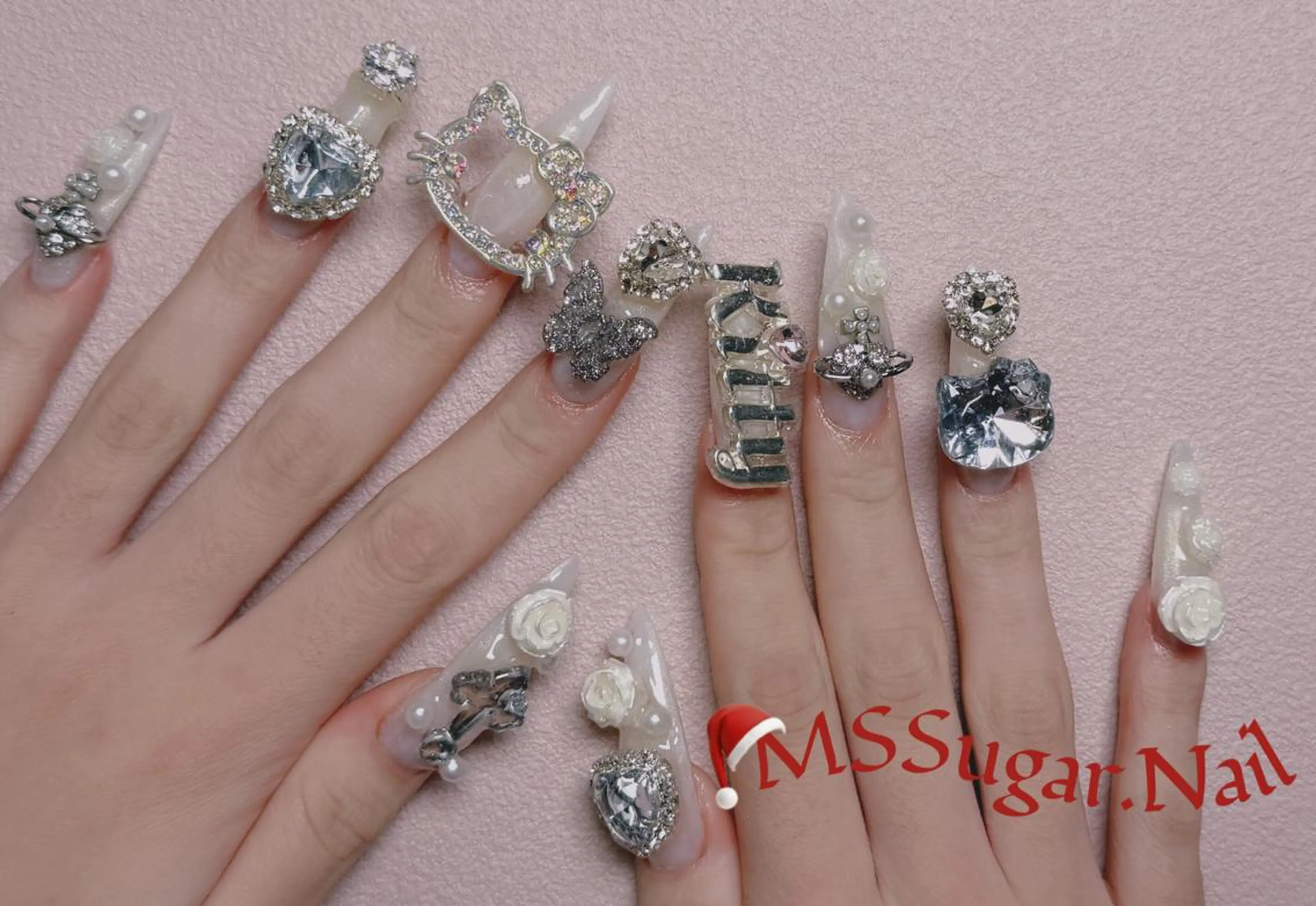 ネイル ハロウィン ロングネイル マグネットネイル スカルプネイル ネイルチップ ハンドネイル MSSugar Nailのネイルデザイン