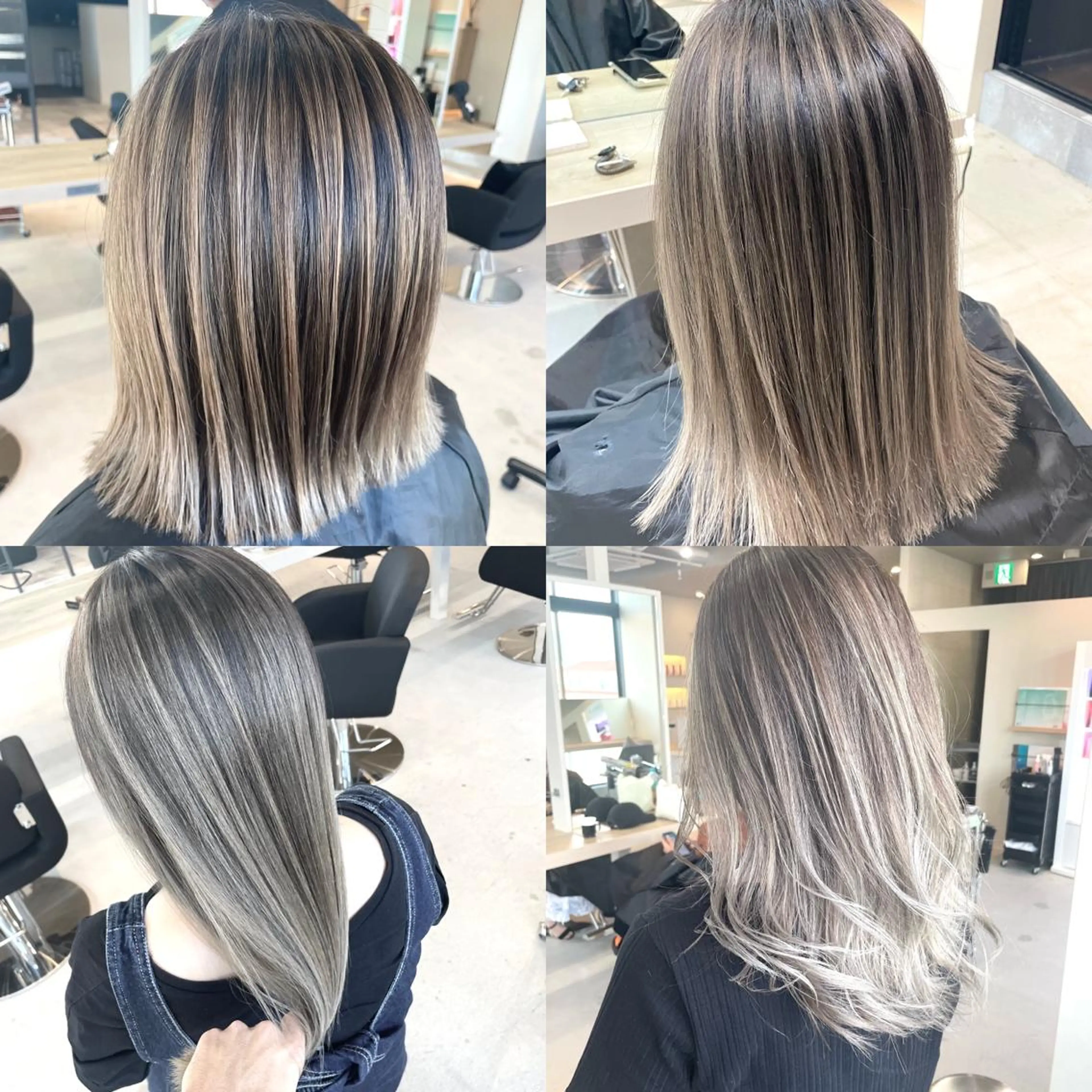 セミロング カラー バレイヤージュ レイヤーカット Lia所属・皆木 智晴のヘアスタイル