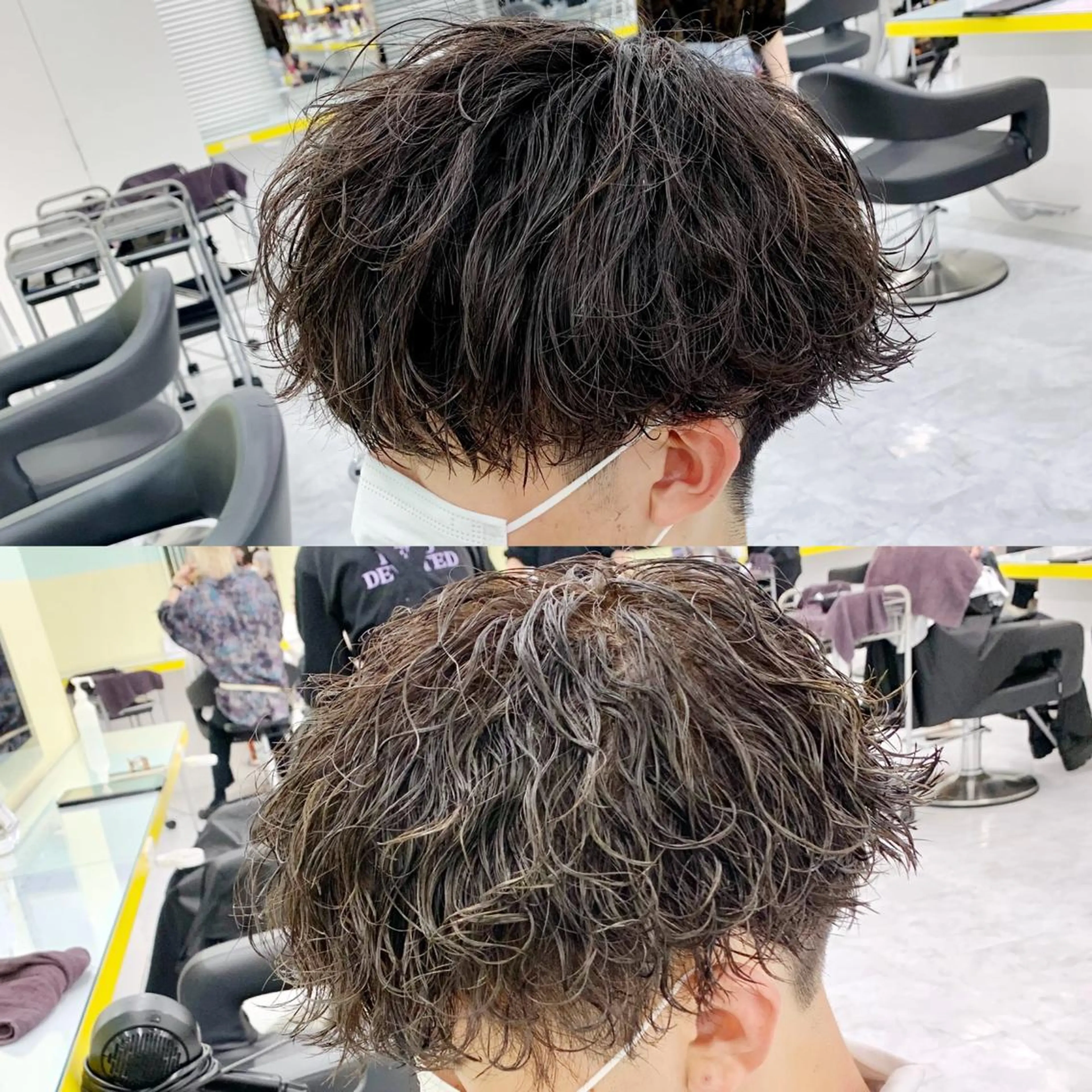 ショート カラー パーマ ヘアアレンジ メンズ 艶カラー の達人のヘアスタイル