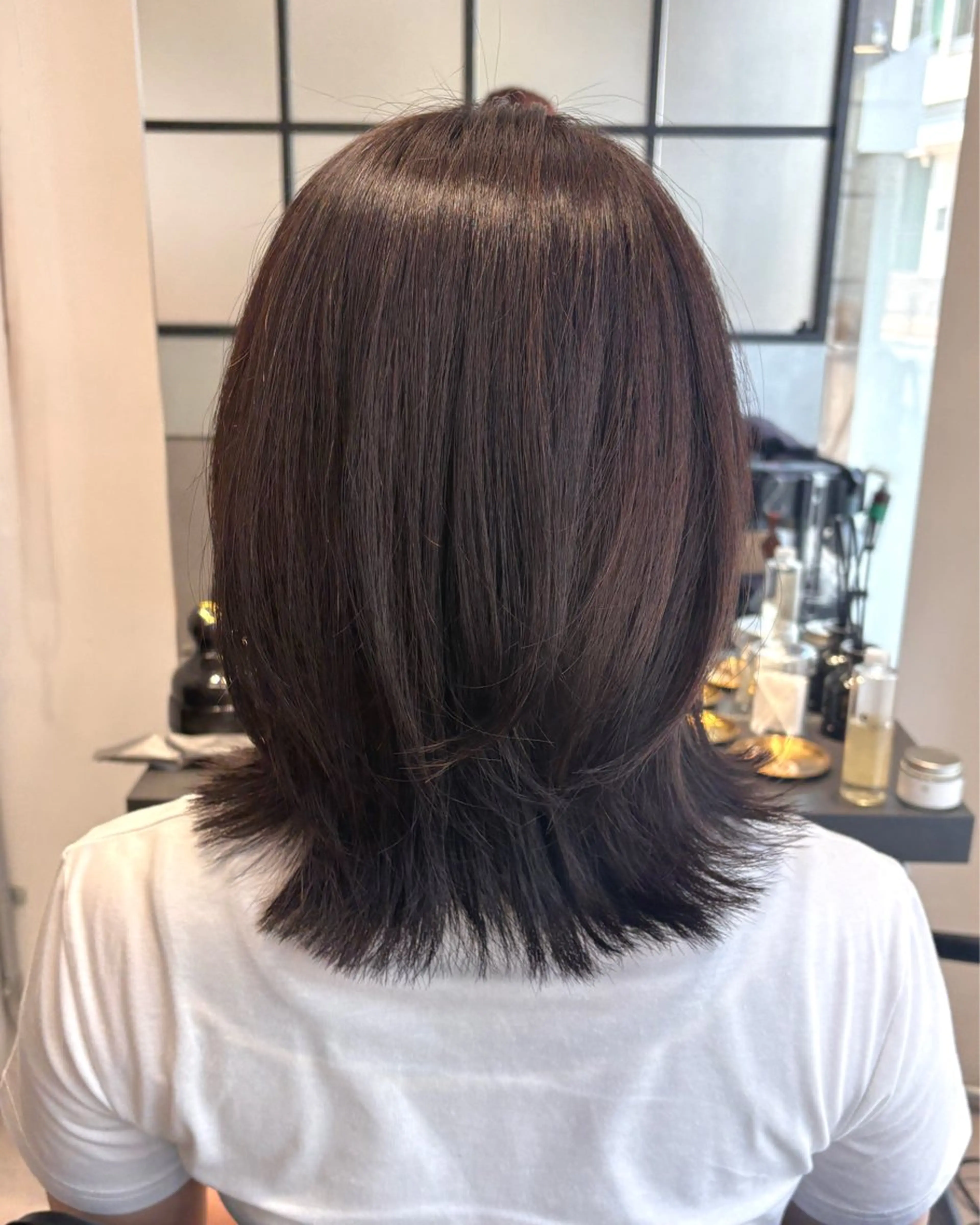 ミディアム カラー ベージュカラー ハイライトカラー ハイライト カット ヘアカラー ヘッドスパ DX SHARE SALON所属・matka白髪ぼかし 大人ヘア/KEIKOのヘアスタイル