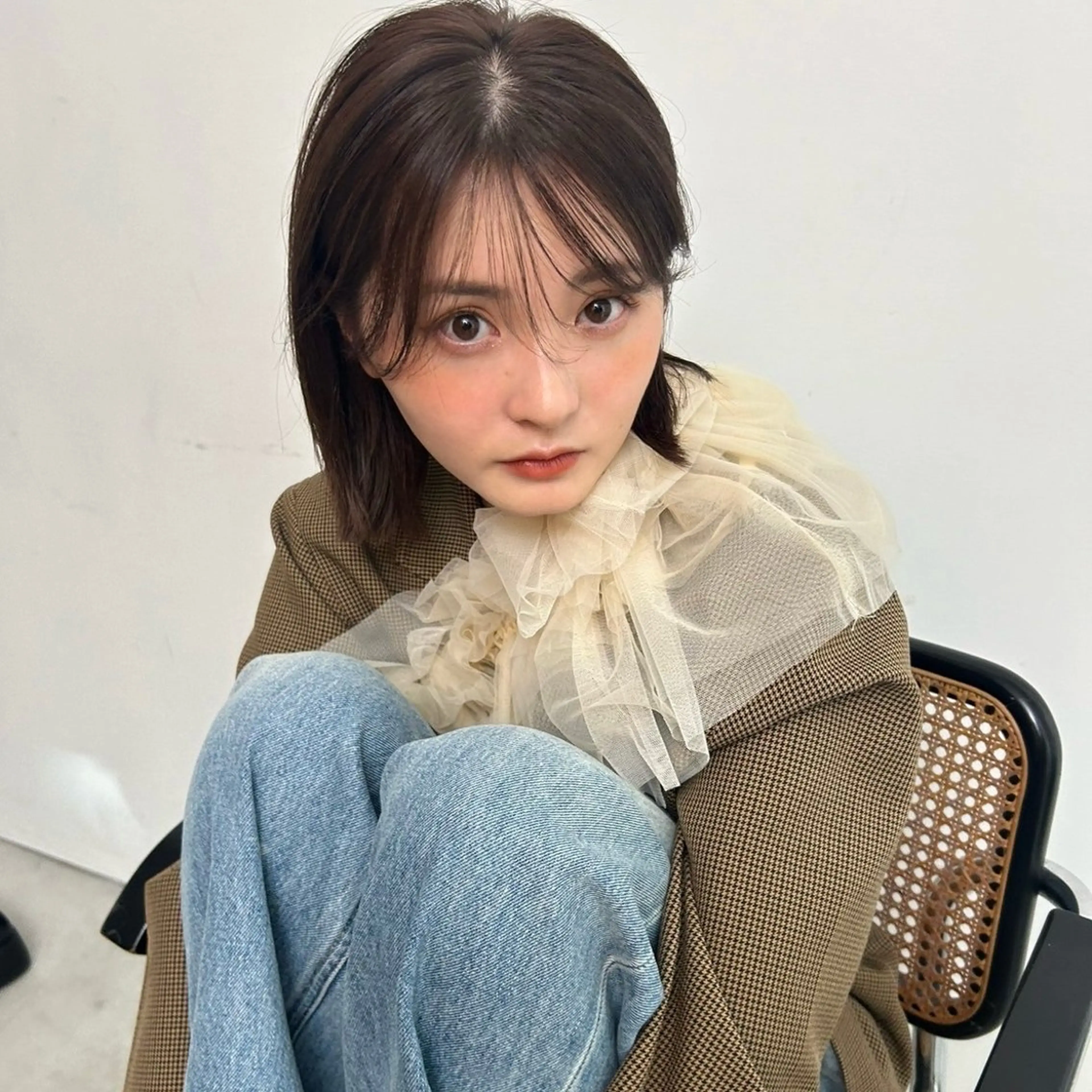 ミディアム 透明感カラー/ レイヤー🪽千優のヘアスタイル