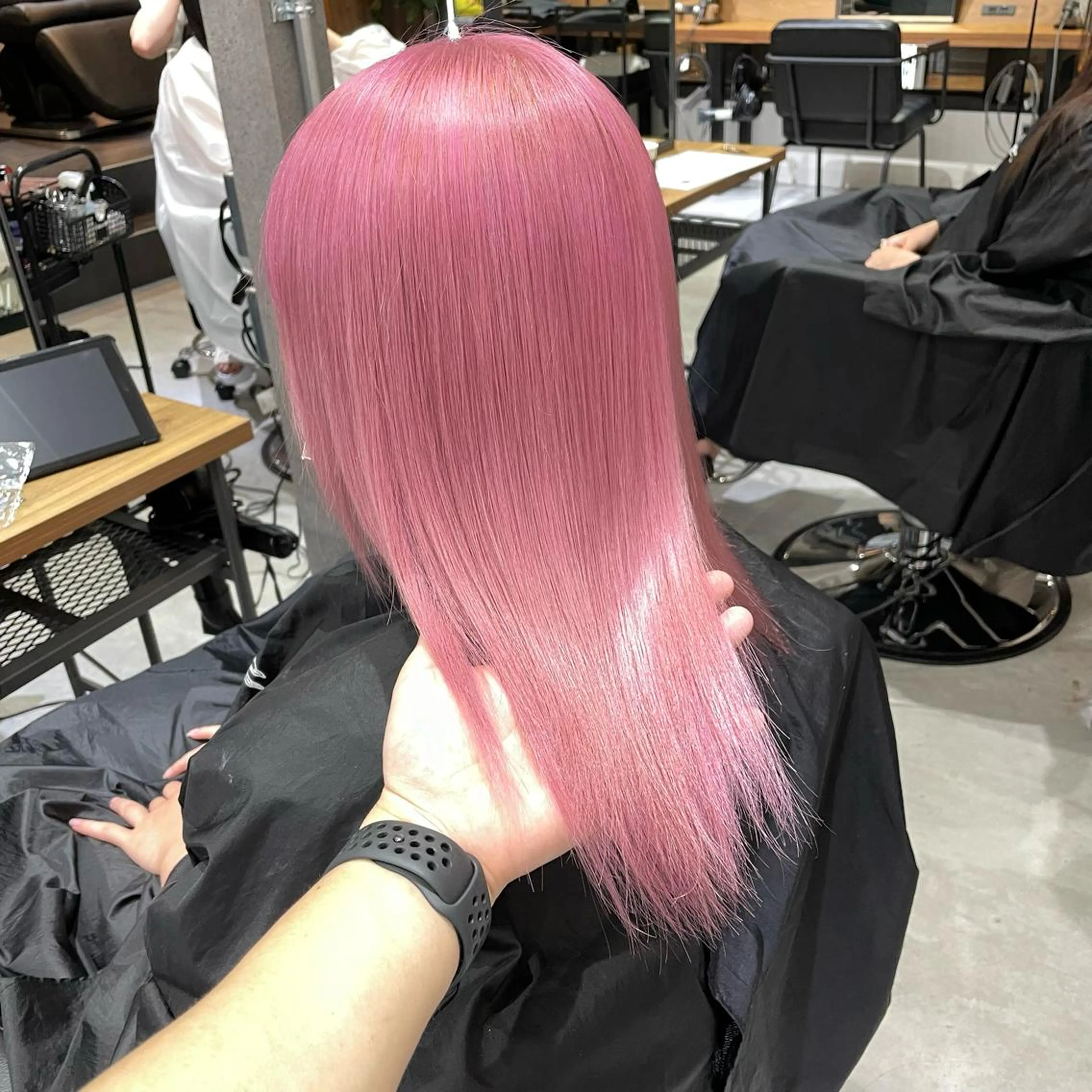 ミディアム カラー ブリーチ ケアブリーチ ダブルカラー ハイトーンカラー ピンクカラー KEISUKE/ 艶カラー🧡エクステのヘアスタイル