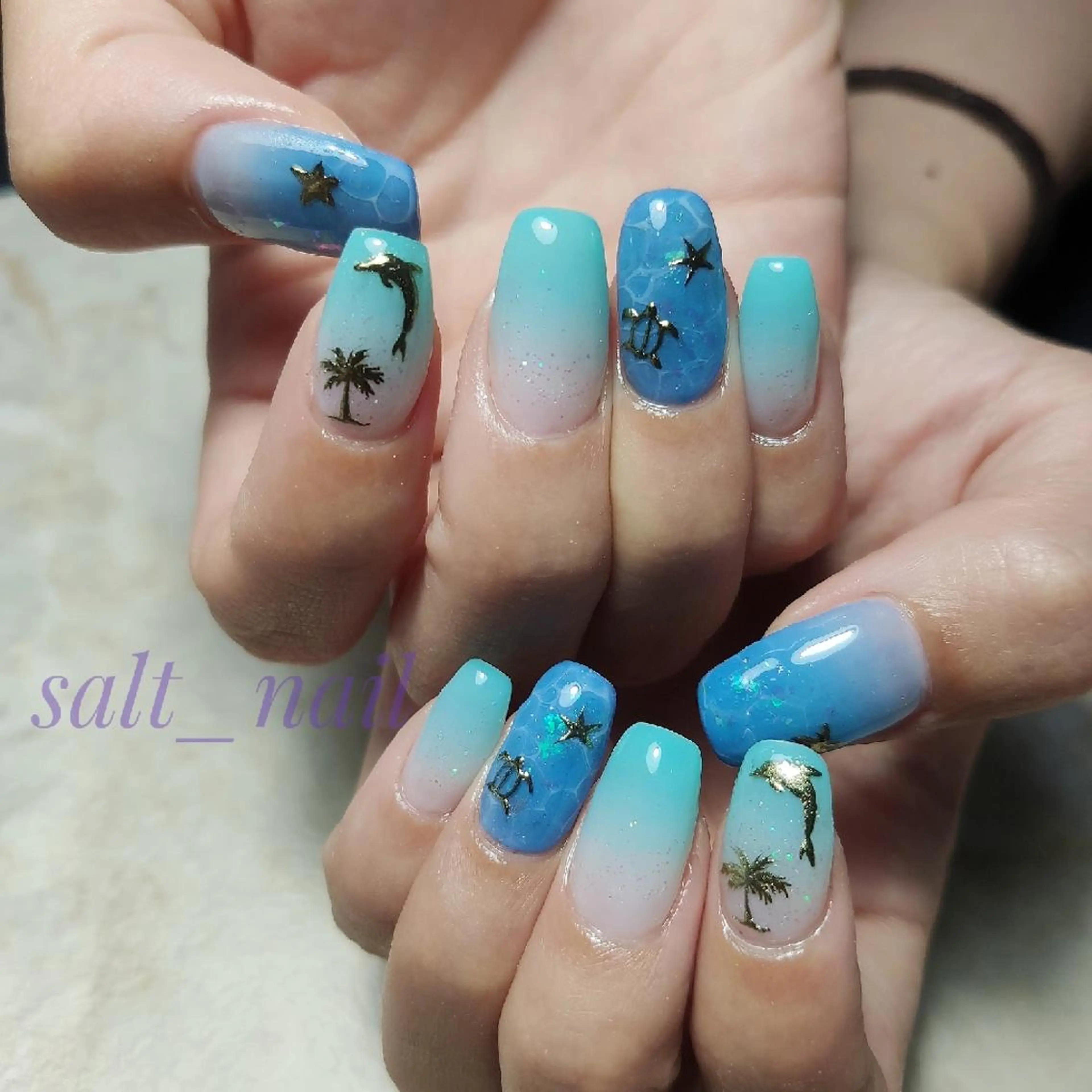 ネイル アートネイル ミラーネイル ハンドネイル 個人サロン saltnailのネイルデザイン
