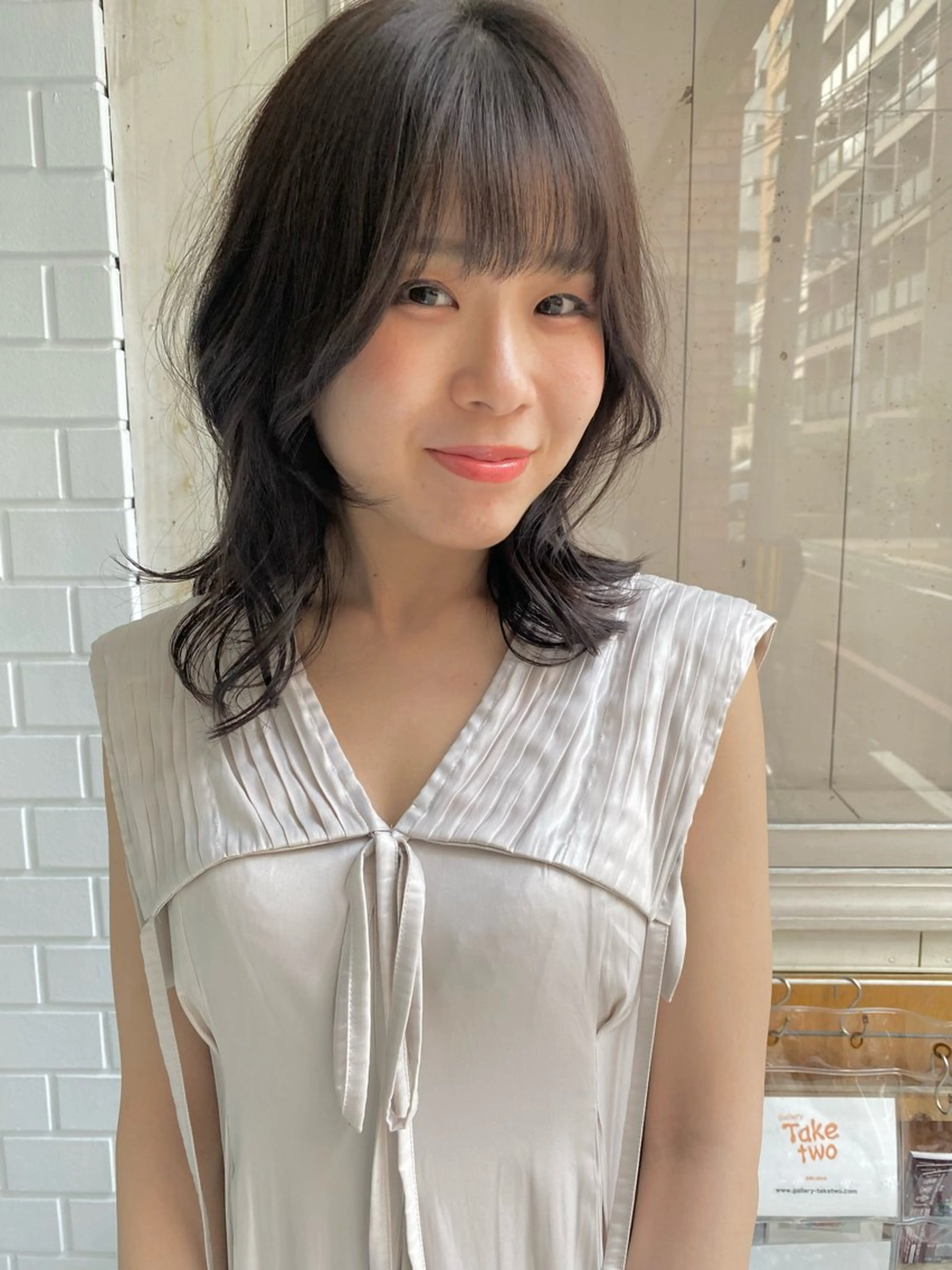 ミディアム 韓国風ヘア レイヤーカット ALPHA  HAIR所属・西院/ TAKAのヘアスタイル