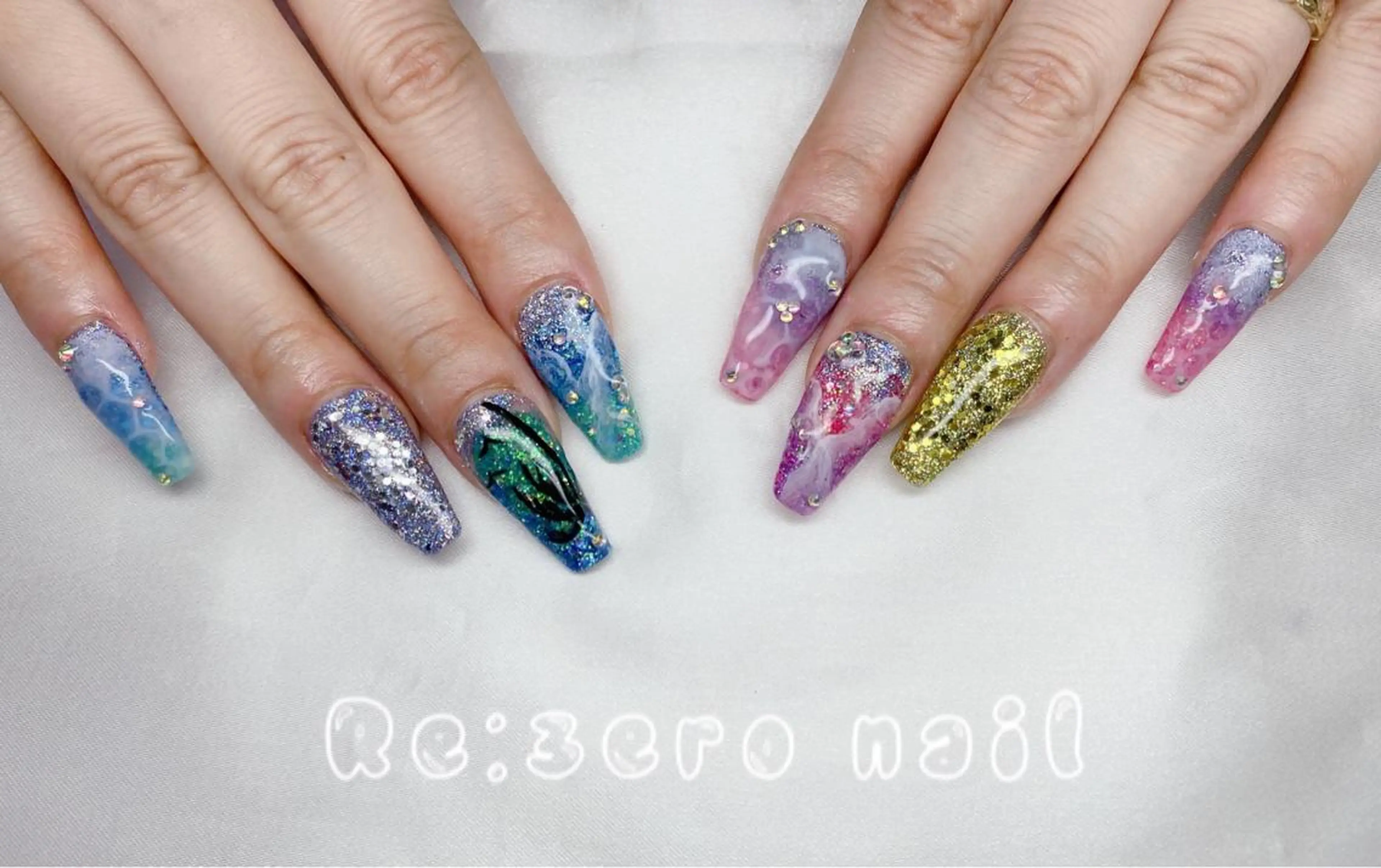 ネイル ハンドネイル Re:Ø nail 🩵TSUJIのネイルデザイン