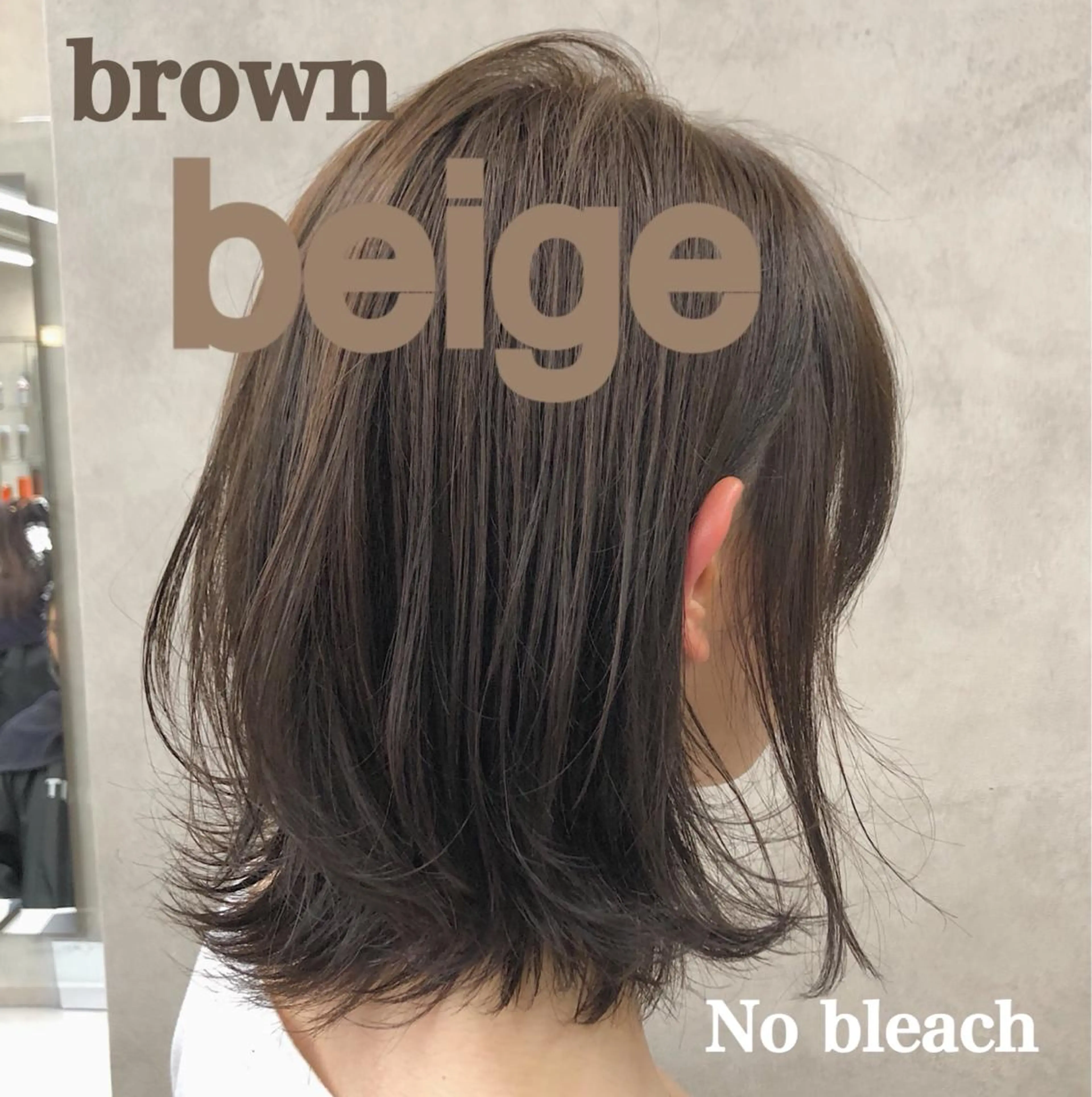 ミディアム カラー 柔らかbeige モトキのヘアスタイル