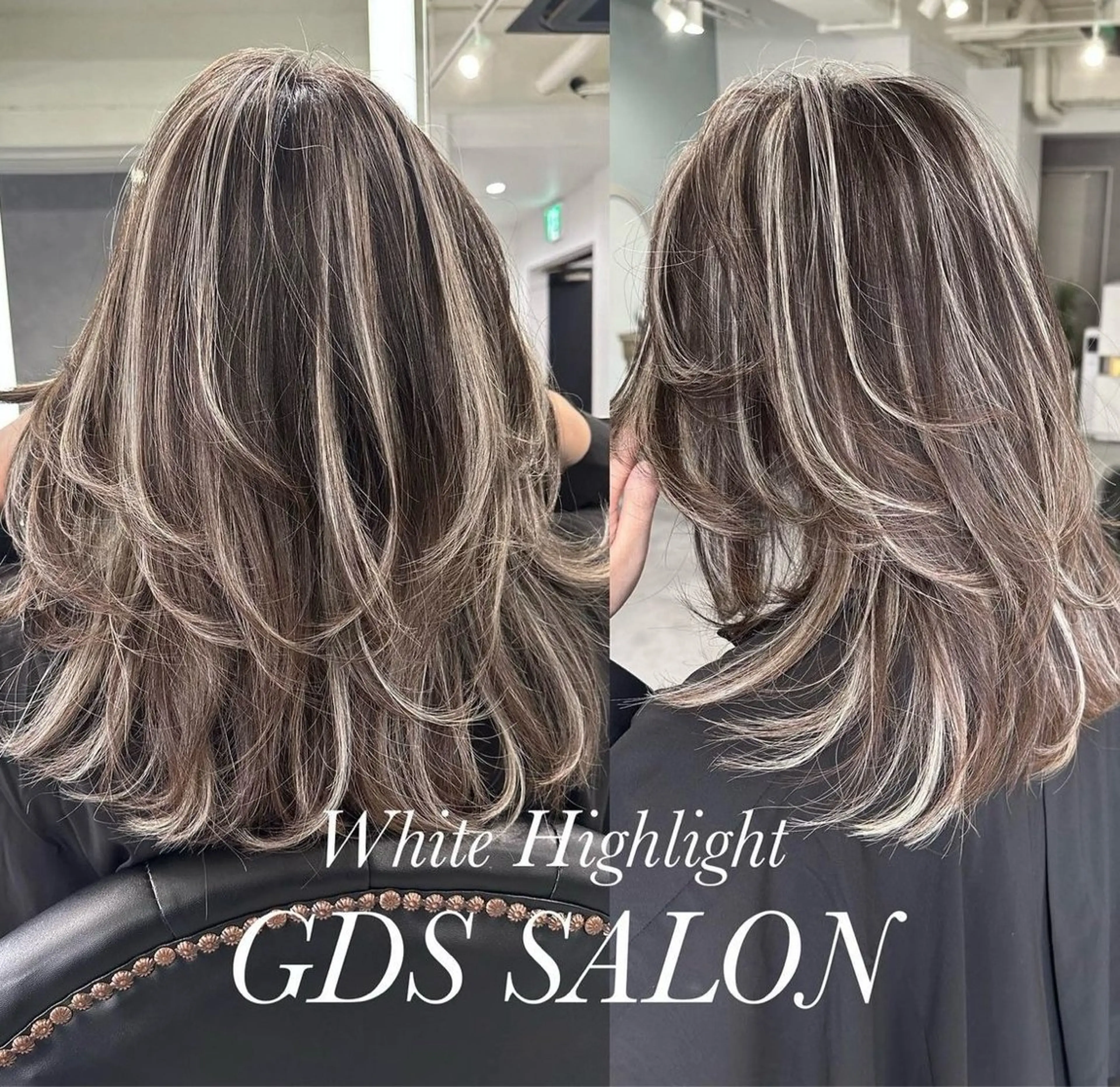 🌈外国人風・白髪ぼかし　透明感抜群ハイライトデザインカラー　　(ケアブリーチ2回+カラー)  月火以外のご予約お願いいの写真