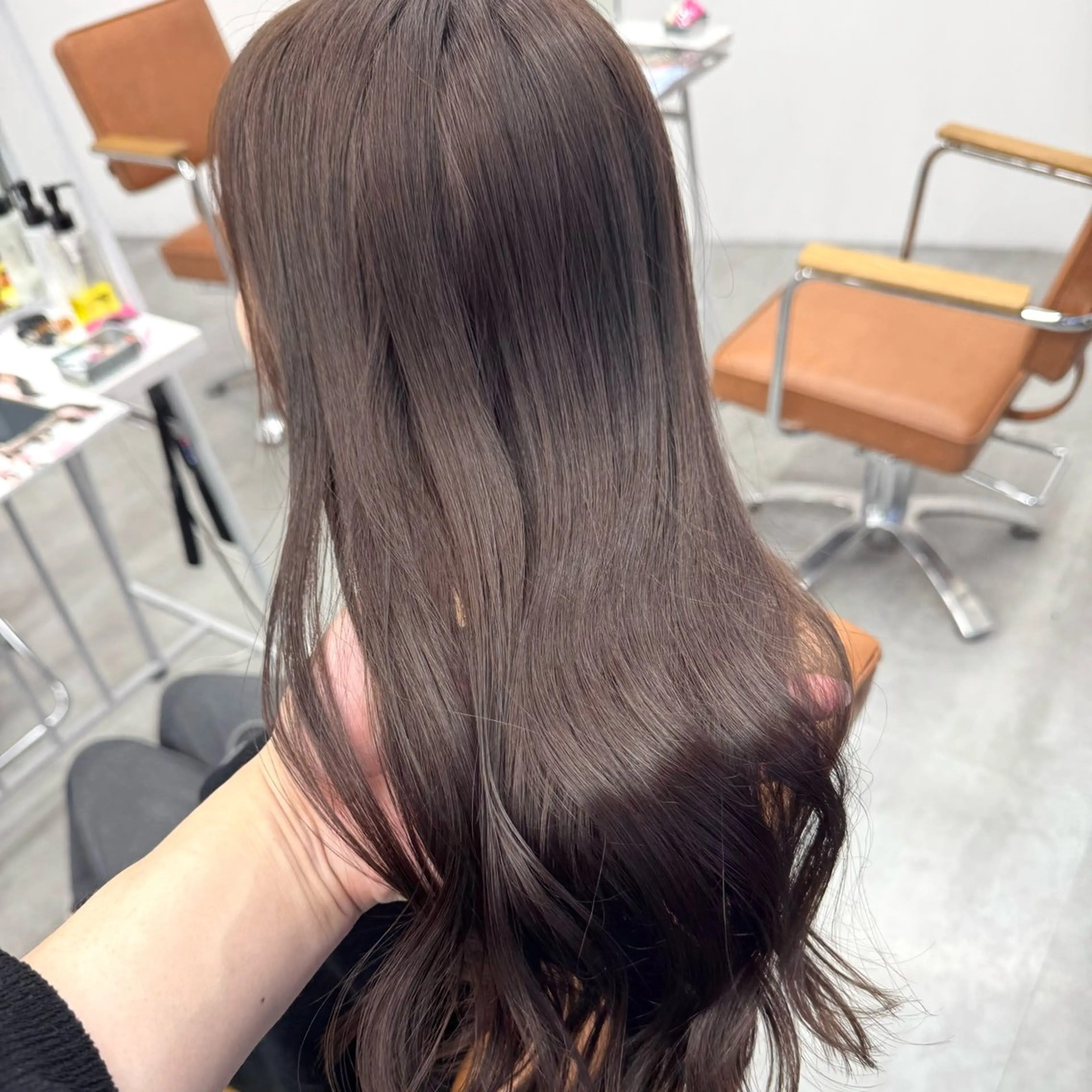 ロング カラー ヘアアレンジ ヘアカラー トリートメント ブリーチなしカラー /ベージュ/安形翔のヘアスタイル