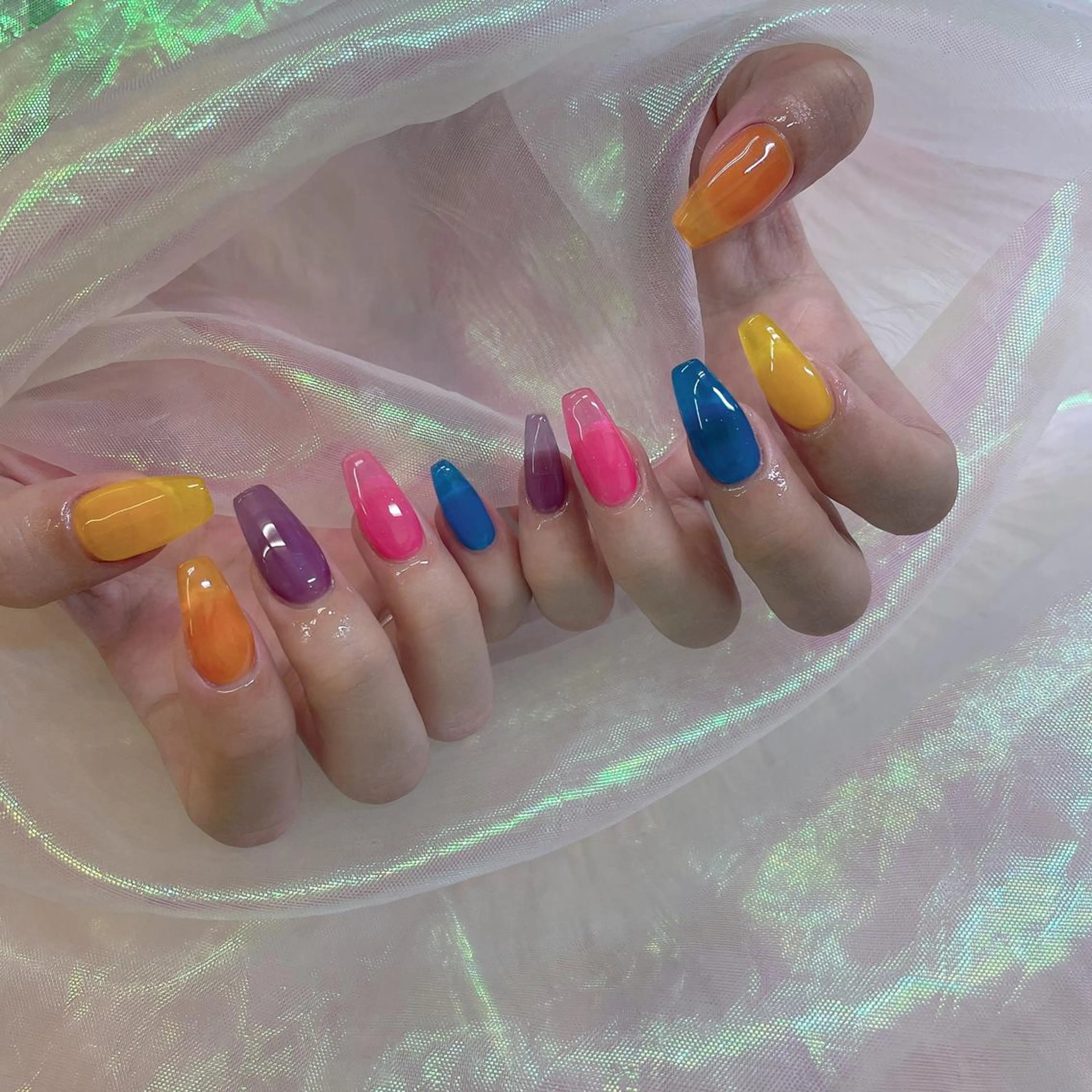 ネイル 🦋ネイルサロン ブラン🌈ゆりのネイルデザイン