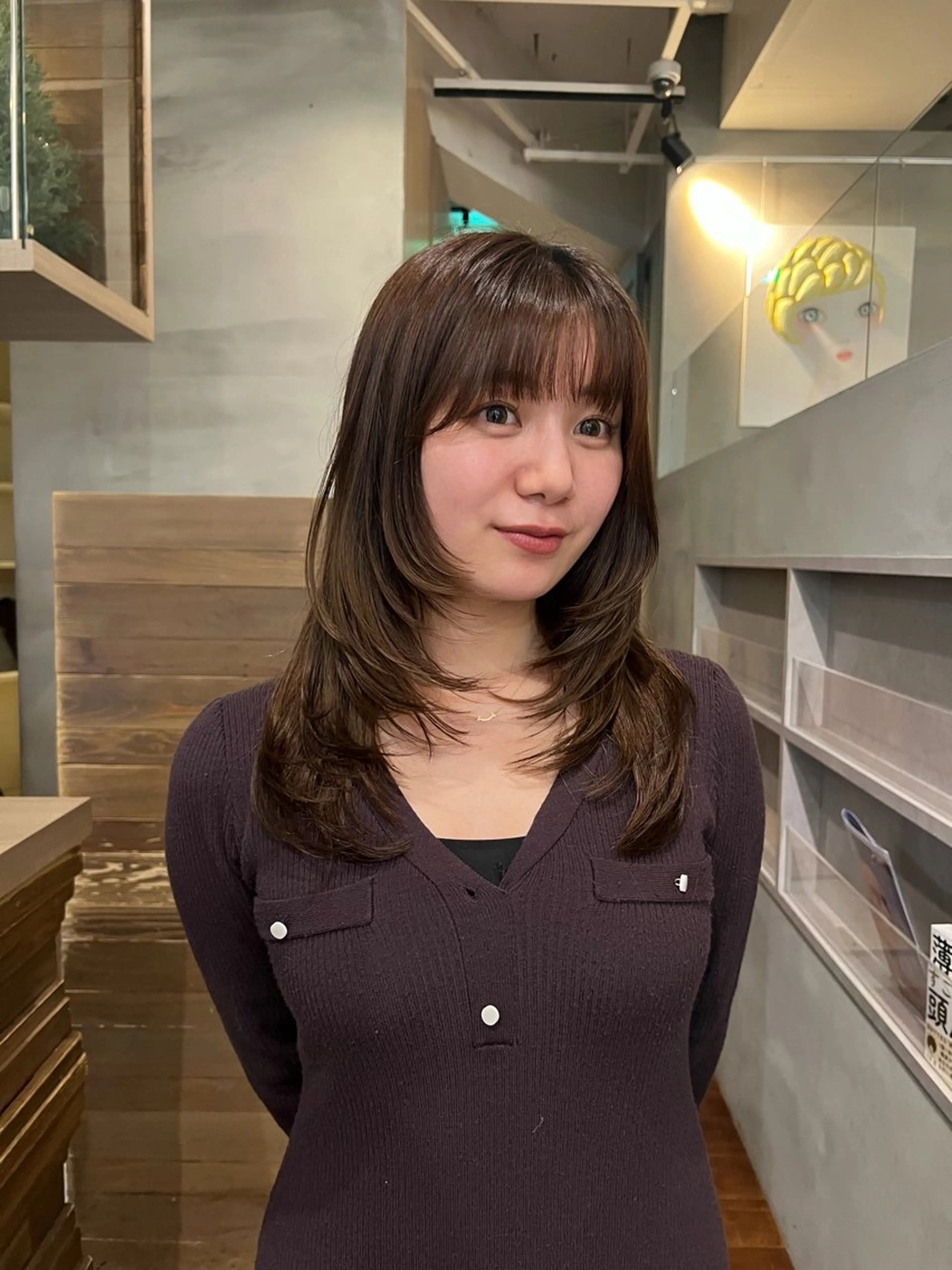 セミロング カット レイヤー／パーマ KAHOのヘアスタイル