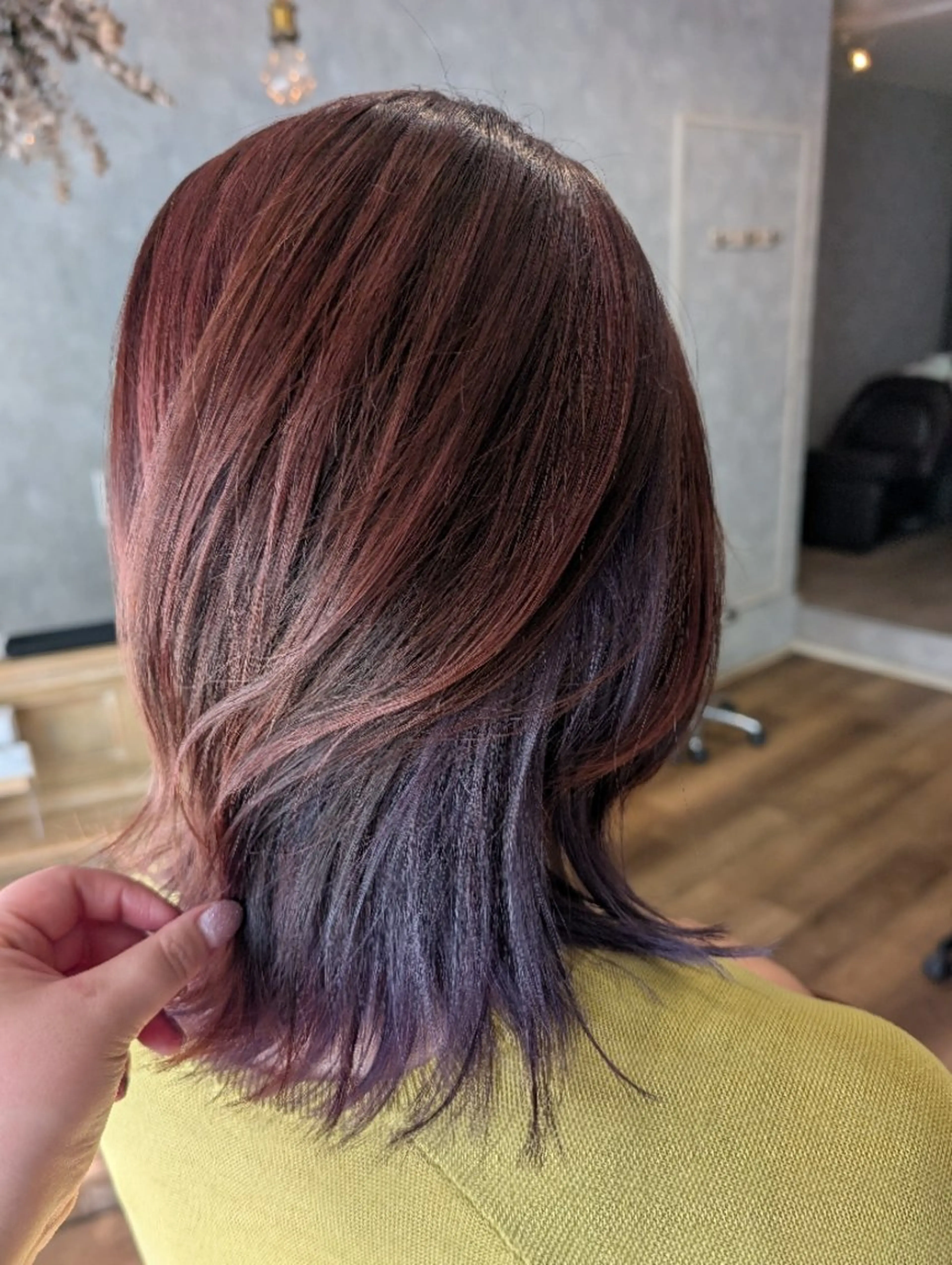 ミディアム カラー パープルカラー カット ヘアカラー トリートメント 大人かわいい💎ツヤ ✧亜美︎✧我孫子のヘアスタイル