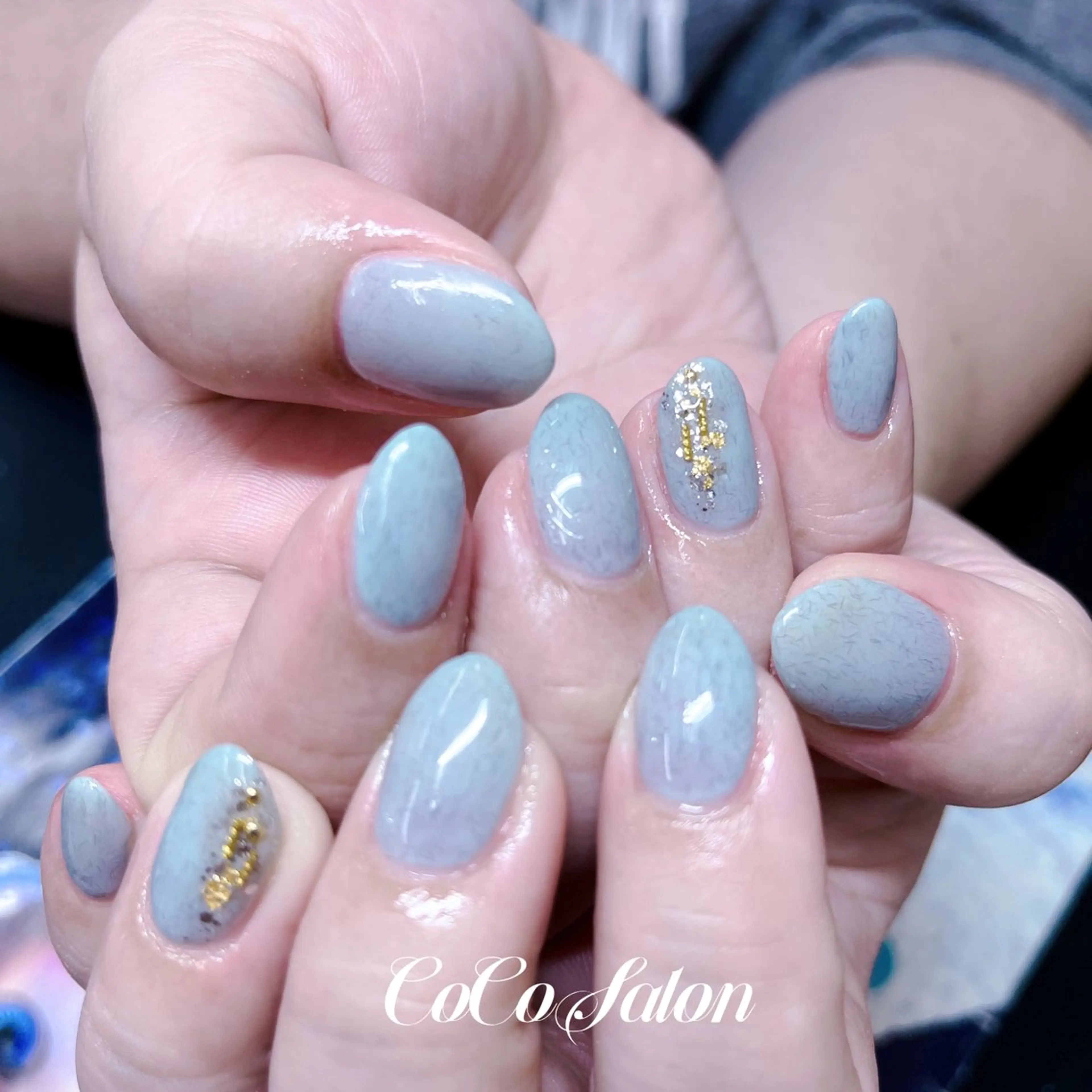 ネイル アートネイル 長さ出し ジェルネイル ホログラムネイル キラキラネイル ハンドネイル CoCoSalon ネイル/まつ毛予約のネイルデザイン