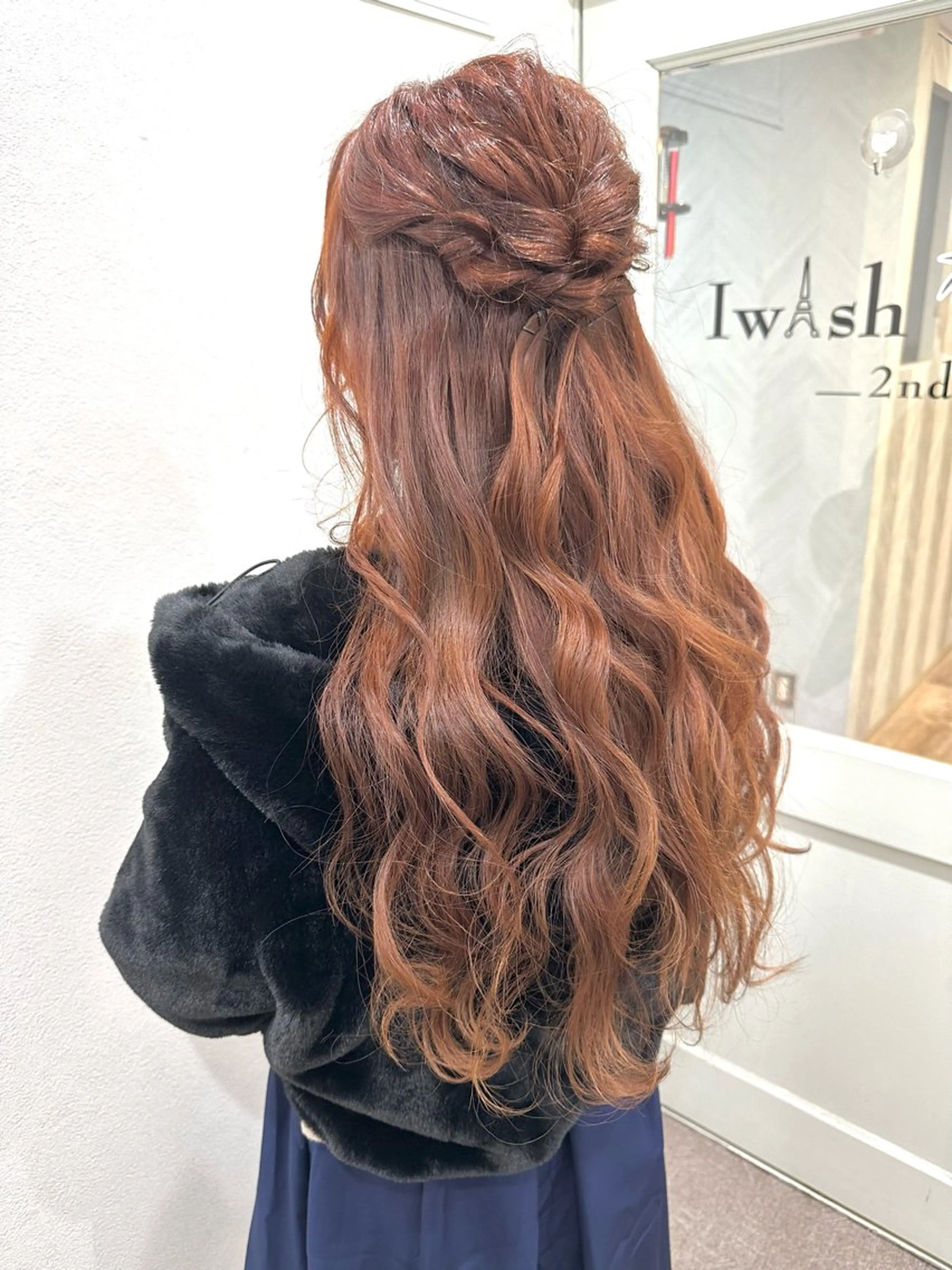 ロング カラー ベージュカラー オレンジ オレンジベージュ ヘアカラー トリートメント 2nd所属・🤍2nd🤍田所 美希のヘアスタイル