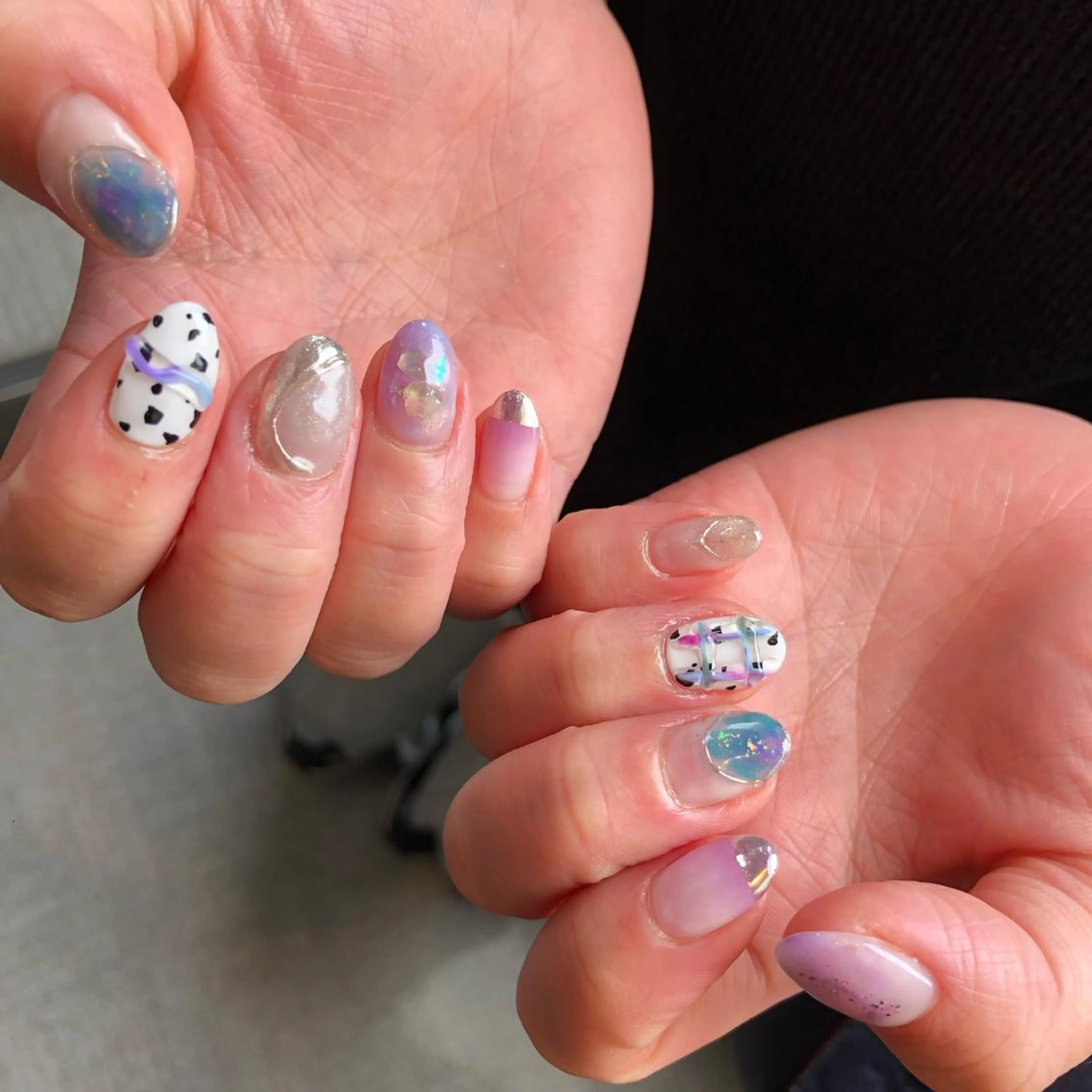 ロング カラー ヘアアレンジ キッズ ネイル マツエク・マツパ 福田 加奈のネイルデザイン