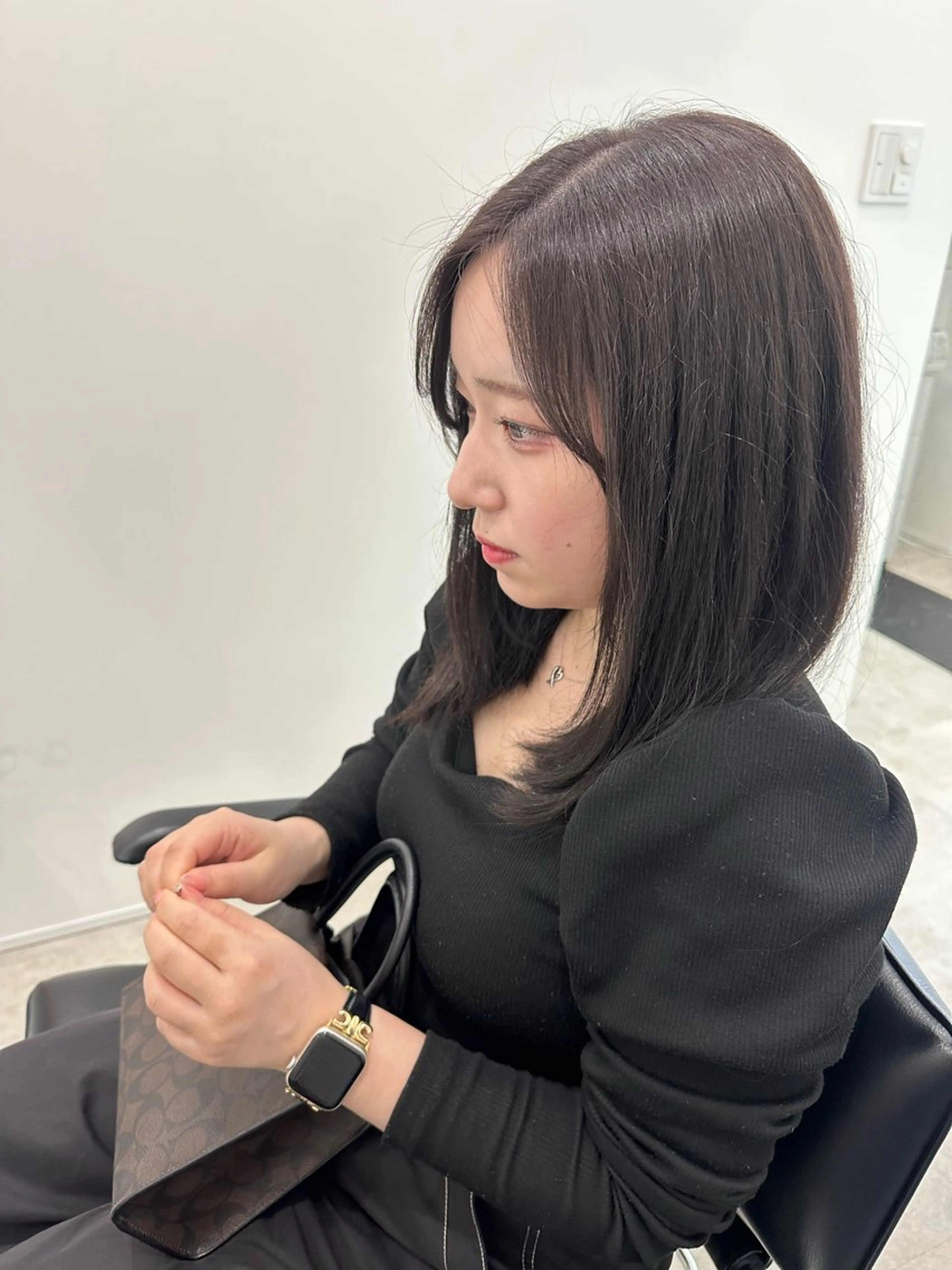 ミディアム カラー カット ヘアカラー トリートメント ヘアセット/艶カラー 💐nao.のヘアスタイル