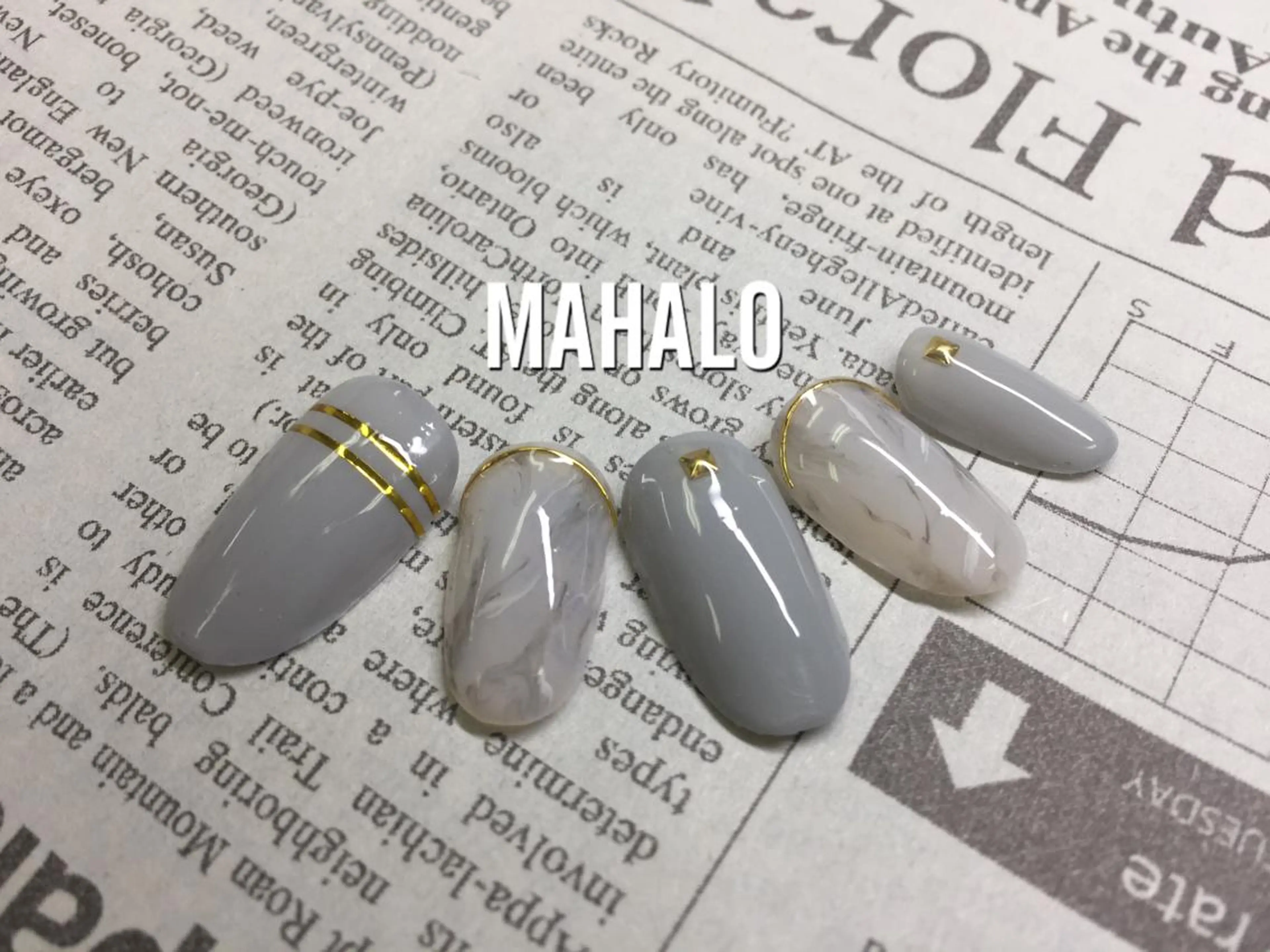 ネイル 大理石ネイル(マーブル) MAHALO MiwAのネイルデザイン